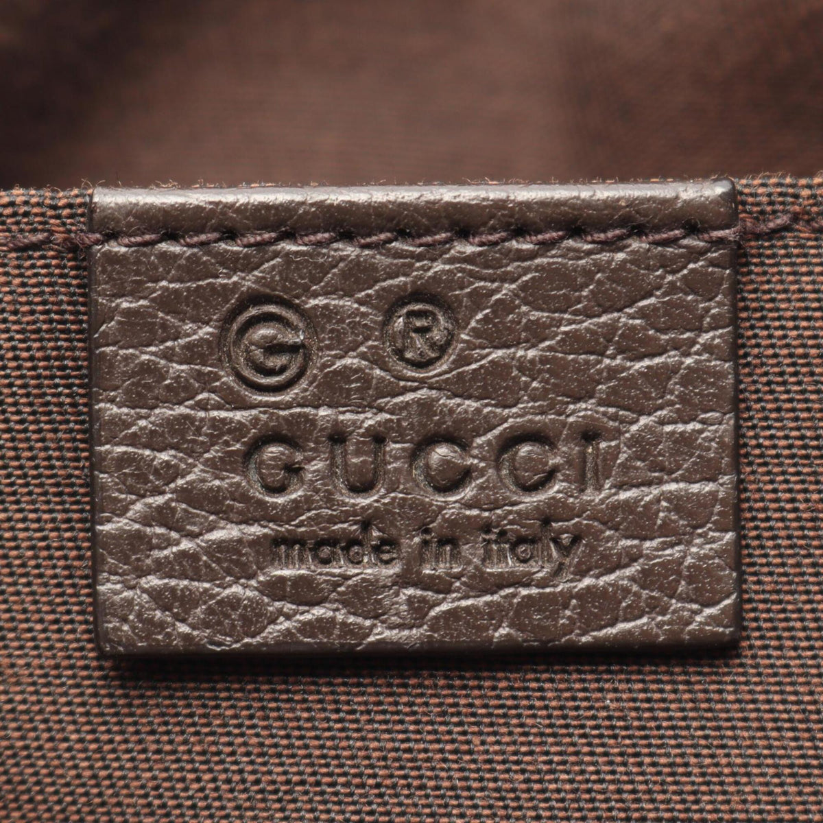 Gucci Beige Brown Gg Canvas Leather Fanny Pack Handbag (Pre-Owned)