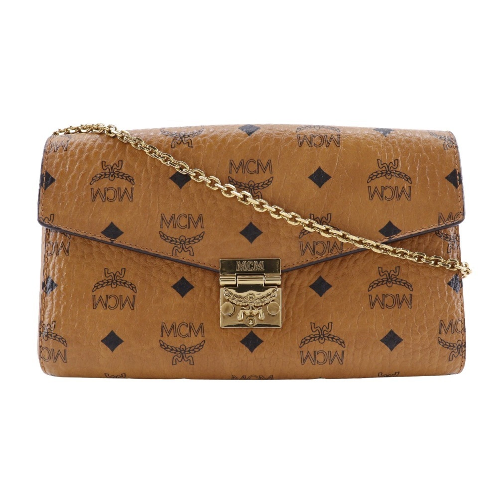 Mcm Brown Pvc Leather Shoulder Bag (Pre-Owned)