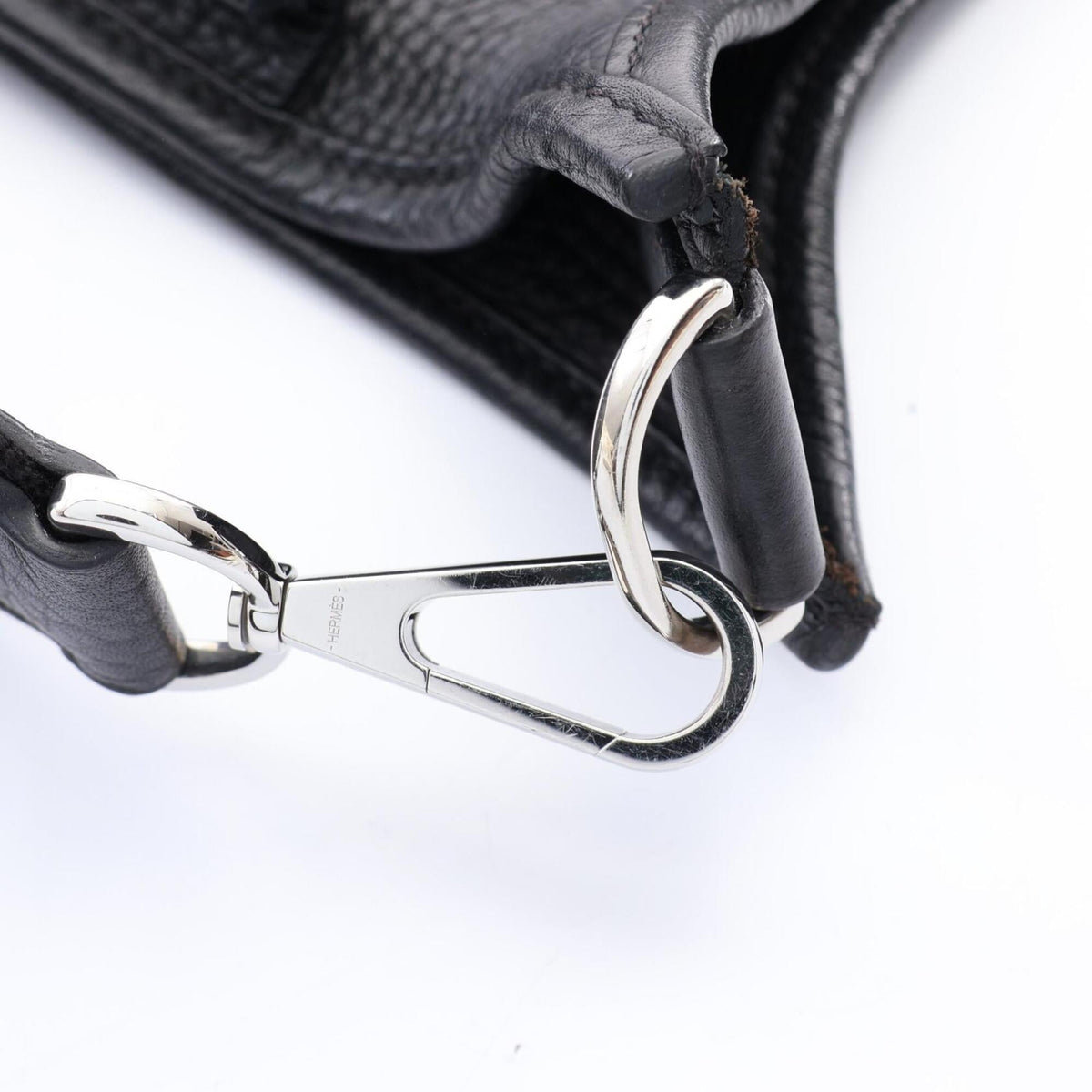 Hermes Black Taurillon Clemence Leather Handbag Shoulder Bag (Pre-Owned)