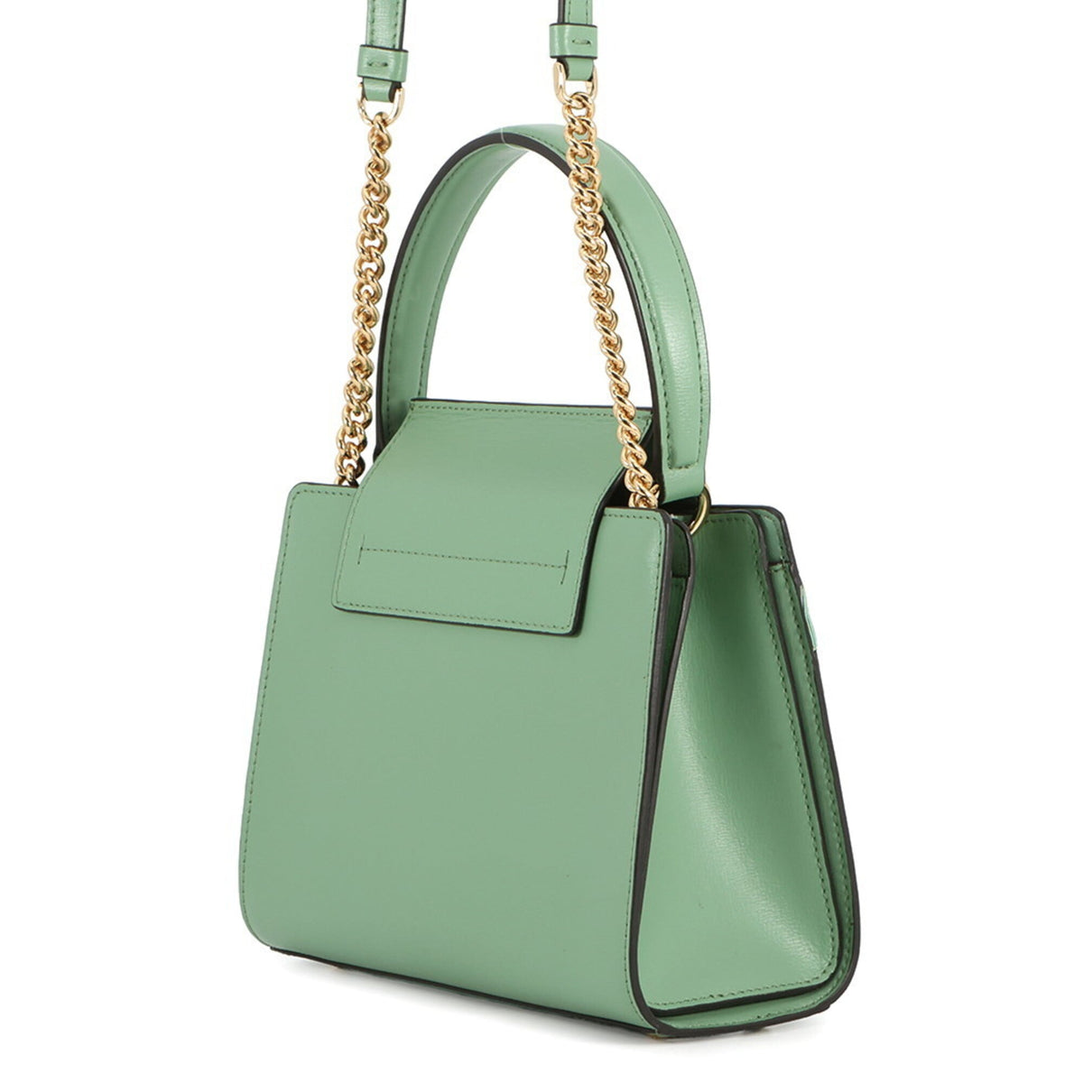 Salvatore Ferragamo Light Green Leather Shoulder Bag (Pre-Owned)