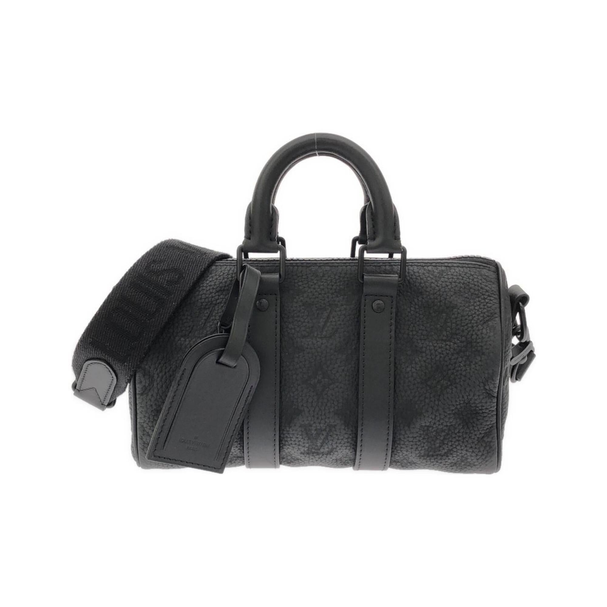 Louis Vuitton Taurillon Black Leather Boston Bag (Pre-Owned)