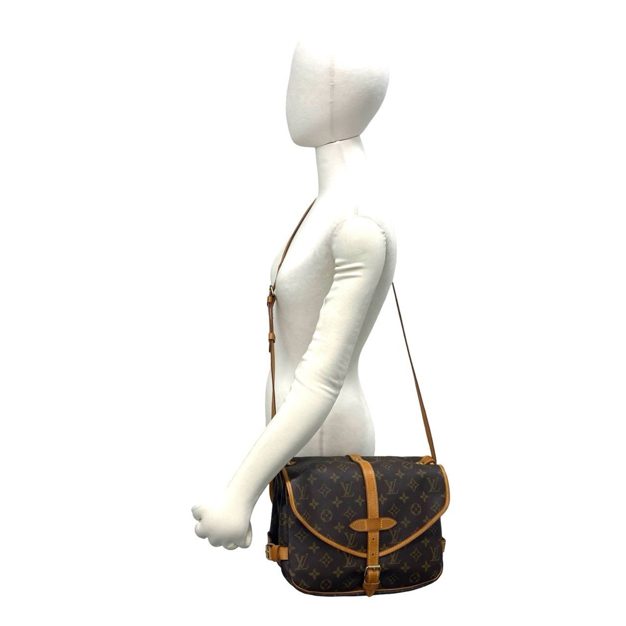 Louis Vuitton Brown Leather Pvc Pochette Shoulder Bag (Pre-Owned)
