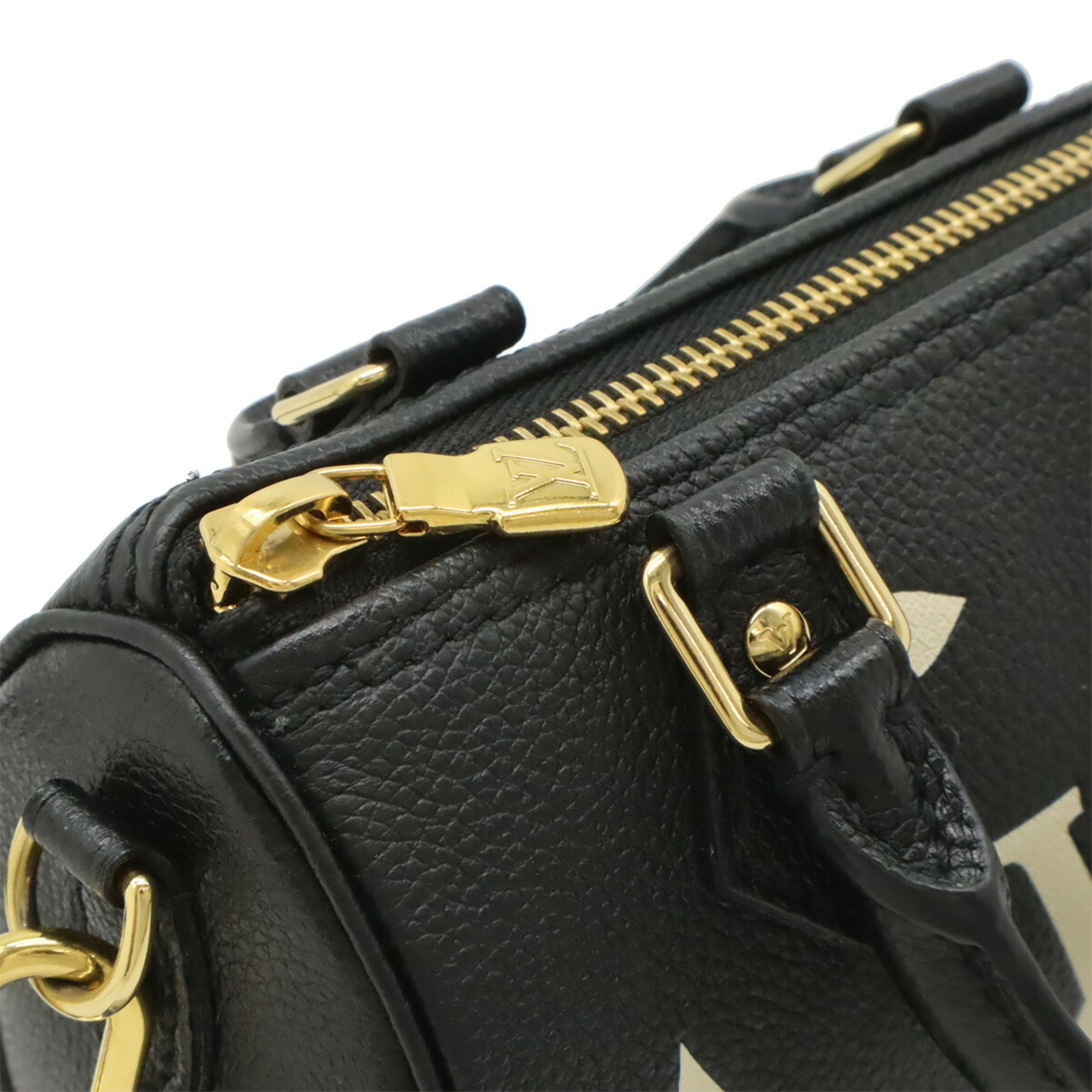 Louis Vuitton Beige Bicolor Black Monogram Monogram Empreinte Handbag Shoulder Bag (Pre-Owned)