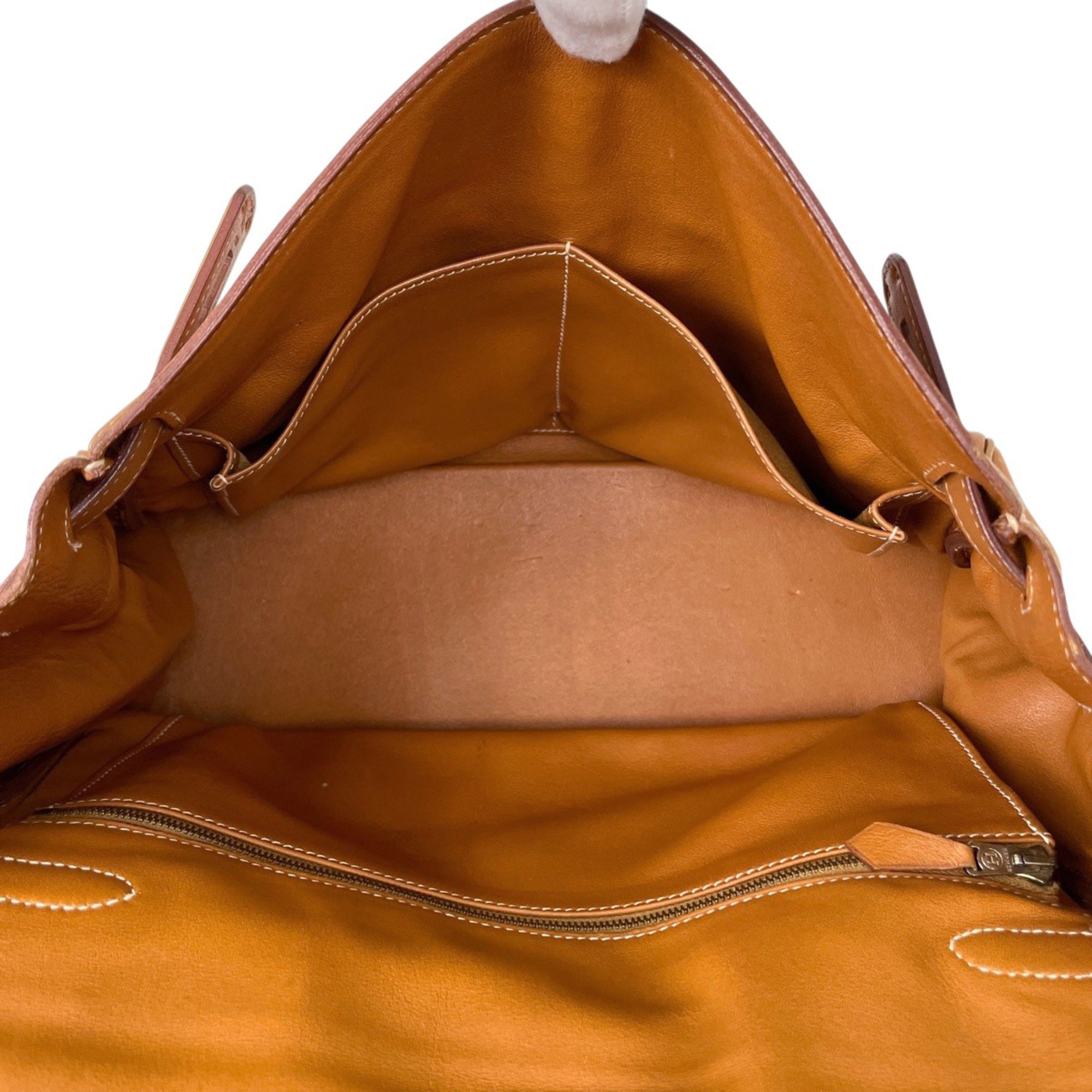Hermes Kelly Brown Gulliver Leather Handbag (Pre-Owned)