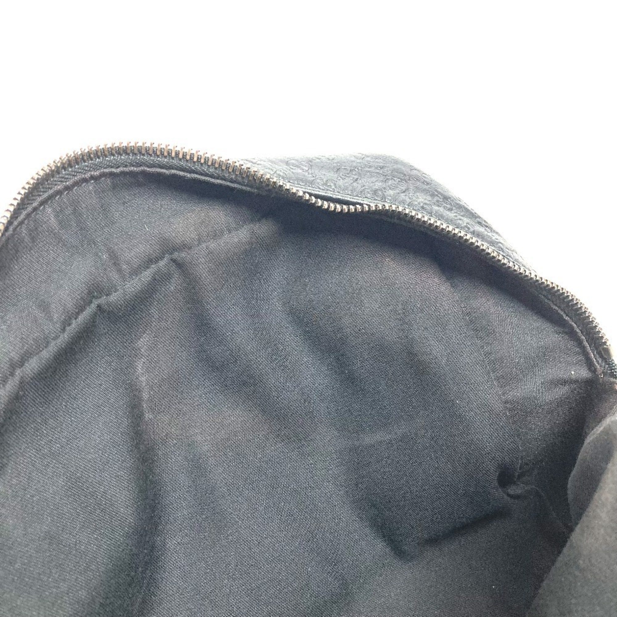 Gucci Guccissima Black Gg Leather Clutch Bag Handbag (Pre-Owned)
