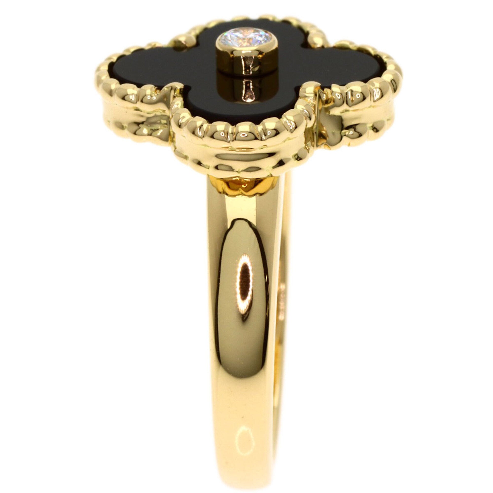 Van Cleef & Arpels Vintage Alhambra Yellow Gold (18K) Band Ring (Pre-Owned)
