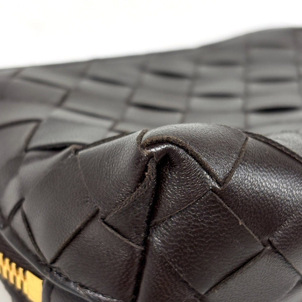 Bottega Veneta Intrecciato Brown Leather Pouch (Pre-Owned)