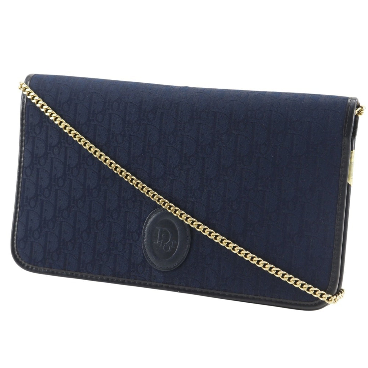 Christian Dior Navy Canvas Shoulder Bag (Pre-Owned)