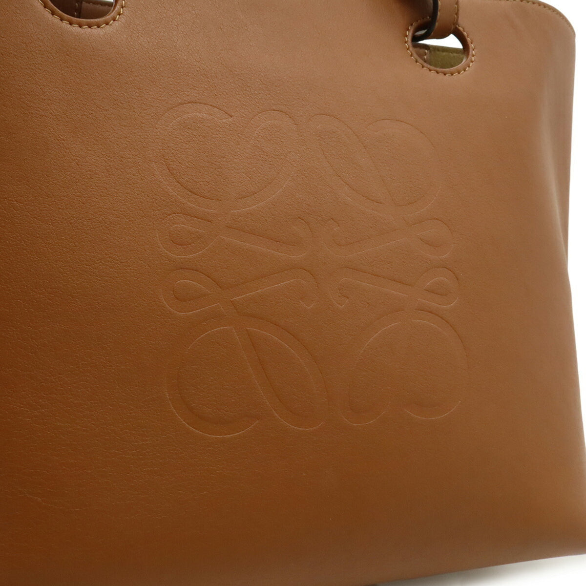 Loewe Brown Leather Handbag Shoulder Bag Tote Bag (Pre-Owned)
