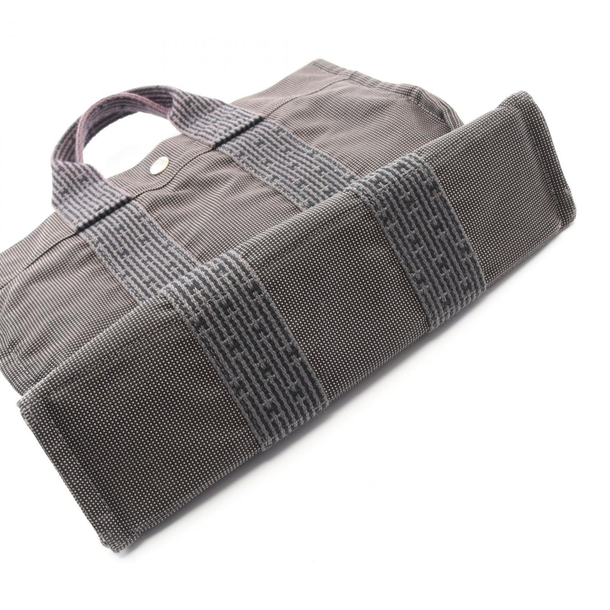 Hermes Gray Nylon Canvas Canvas Tote Bag (Pre-Owned)