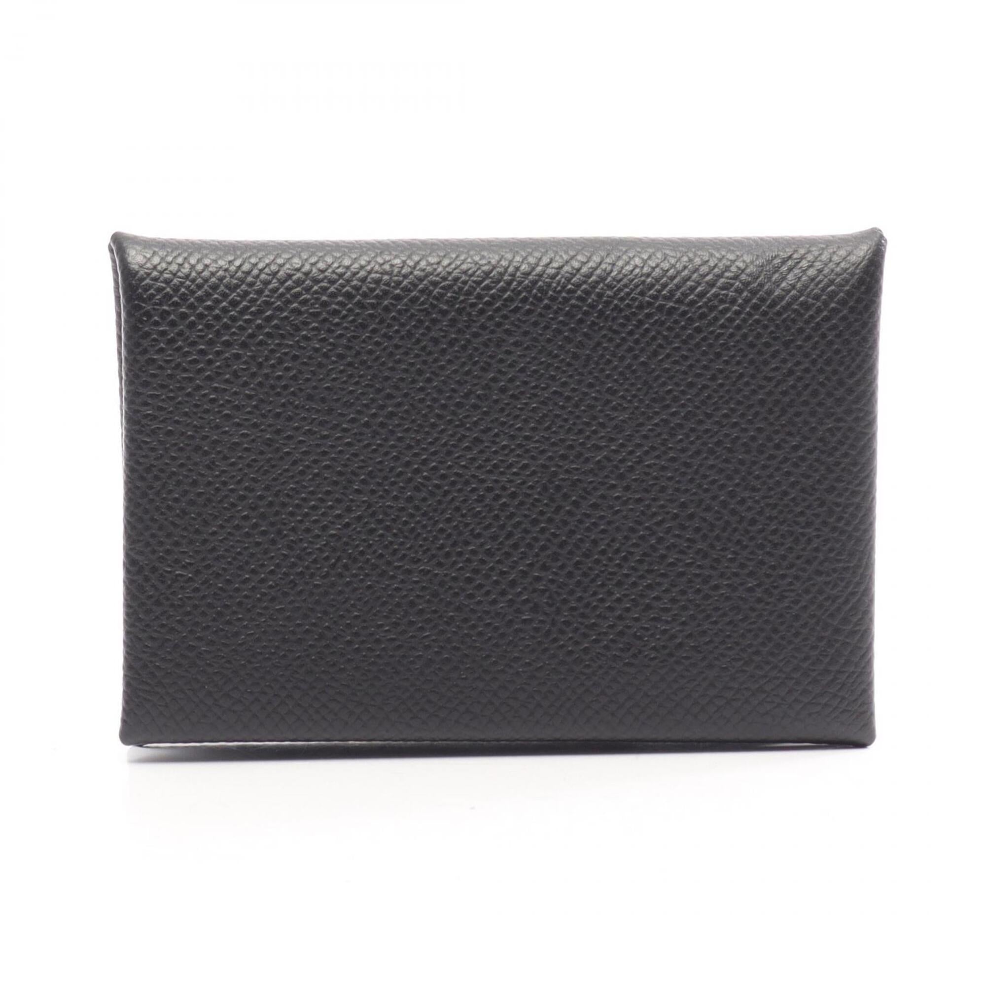 Hermes Black Epsom Leather Coin Purse/Coin Case (Pre-Owned)
