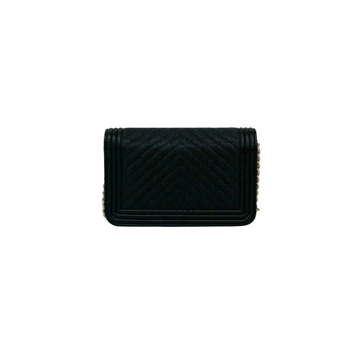 Chanel Black Grained Calfskin Shoulder Bag (Pre-Owned)