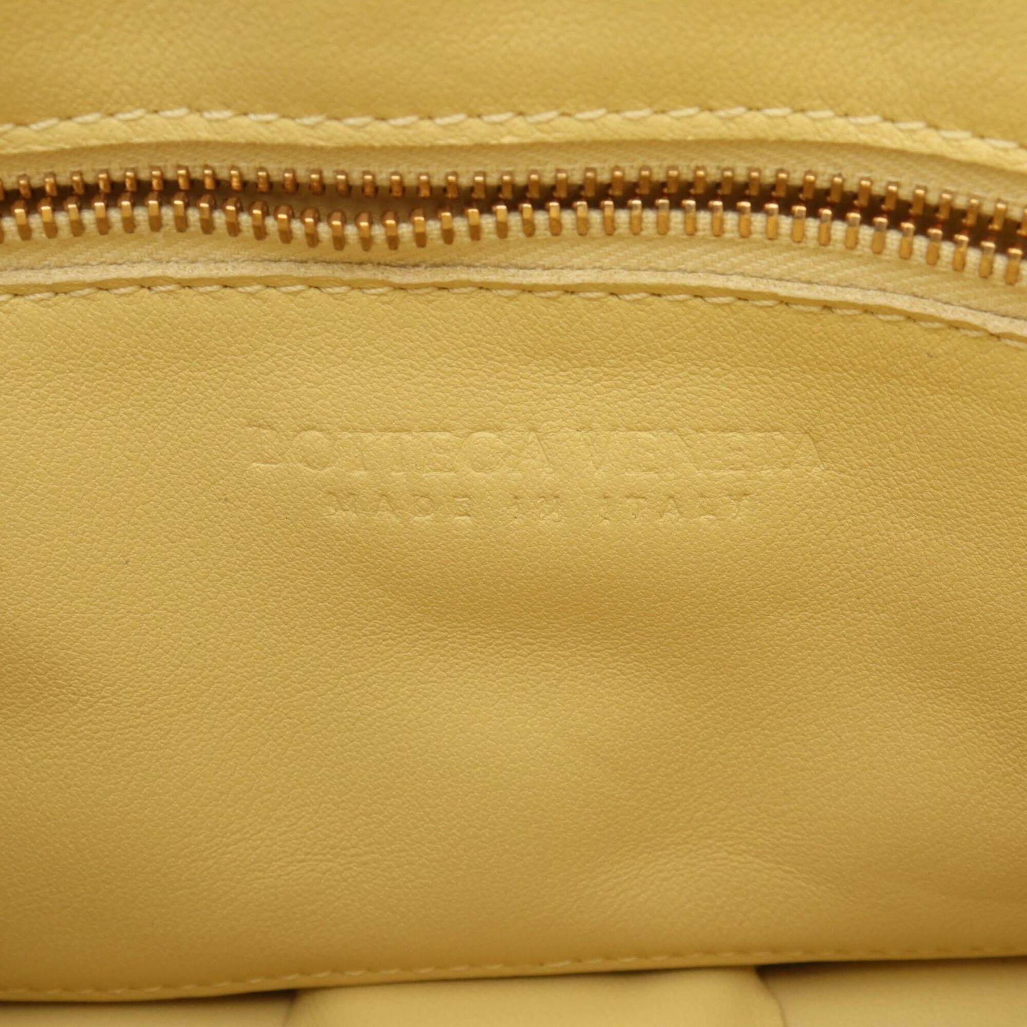 Bottega Veneta Yellow Leather Handbag Shoulder Bag (Pre-Owned)
