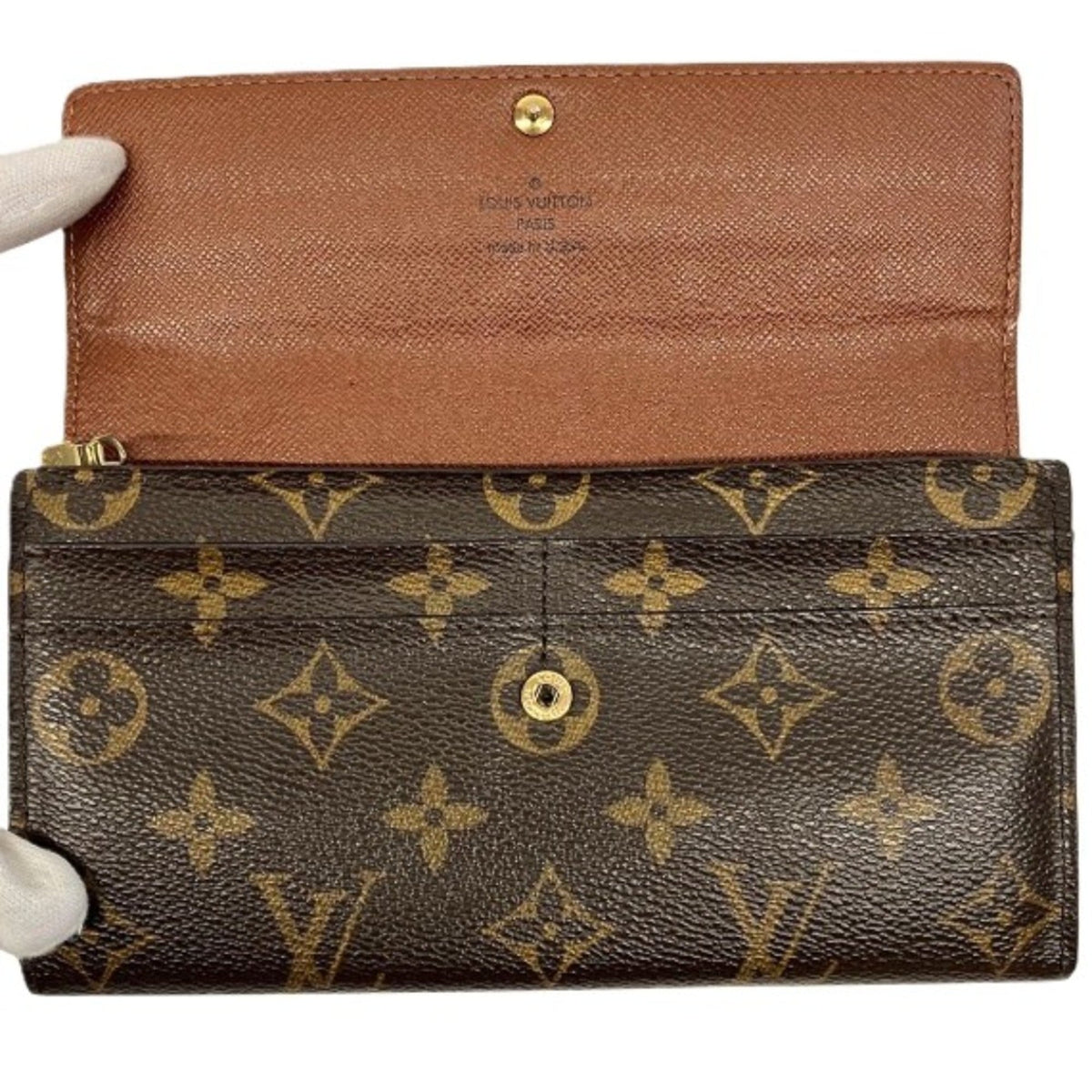 Louis Vuitton Monogram Brown Monogram Long Wallet (Bi-Fold) (Pre-Owned)