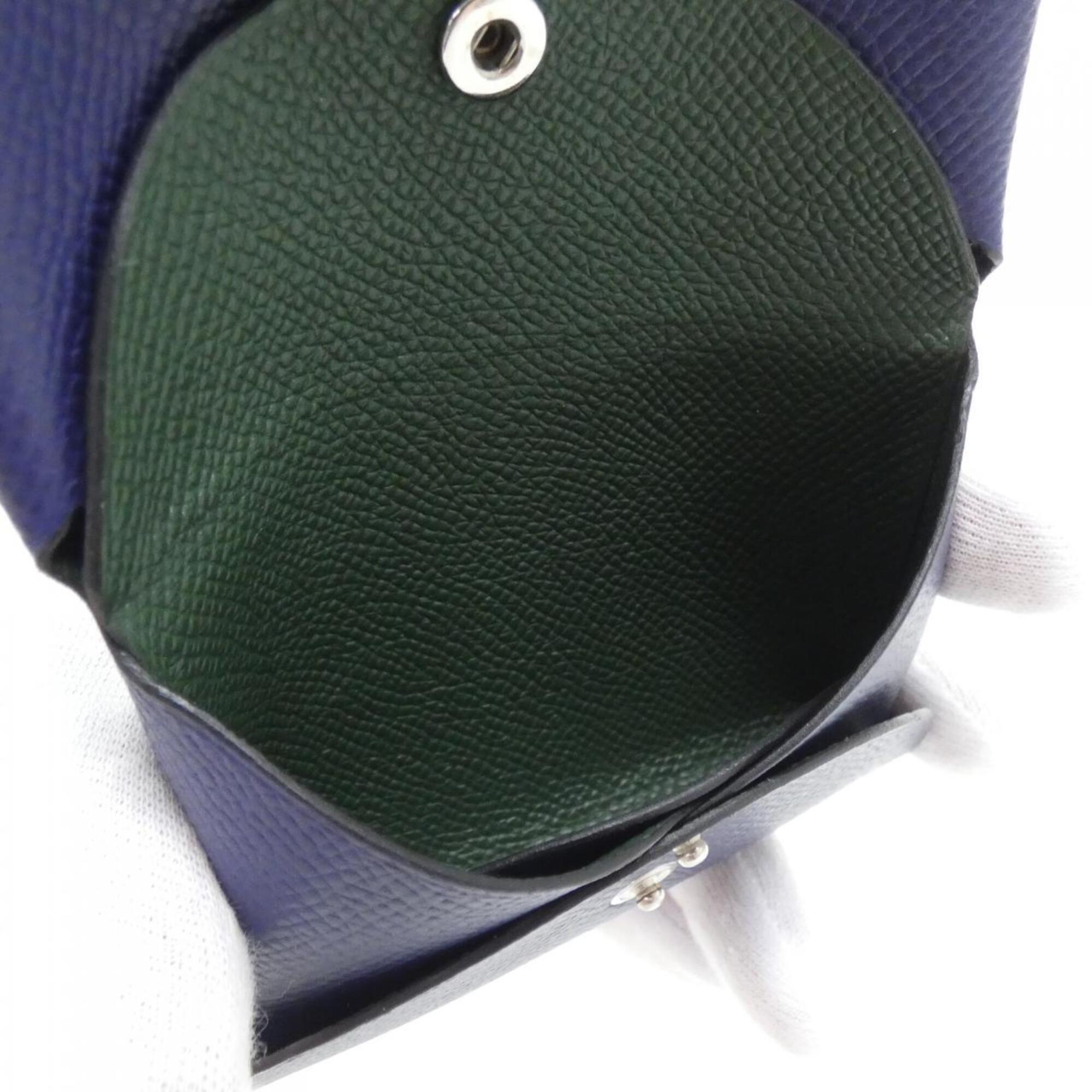 Hermes Bleu Saphir Epsom Leather Coin Purse/Coin Case (Pre-Owned)