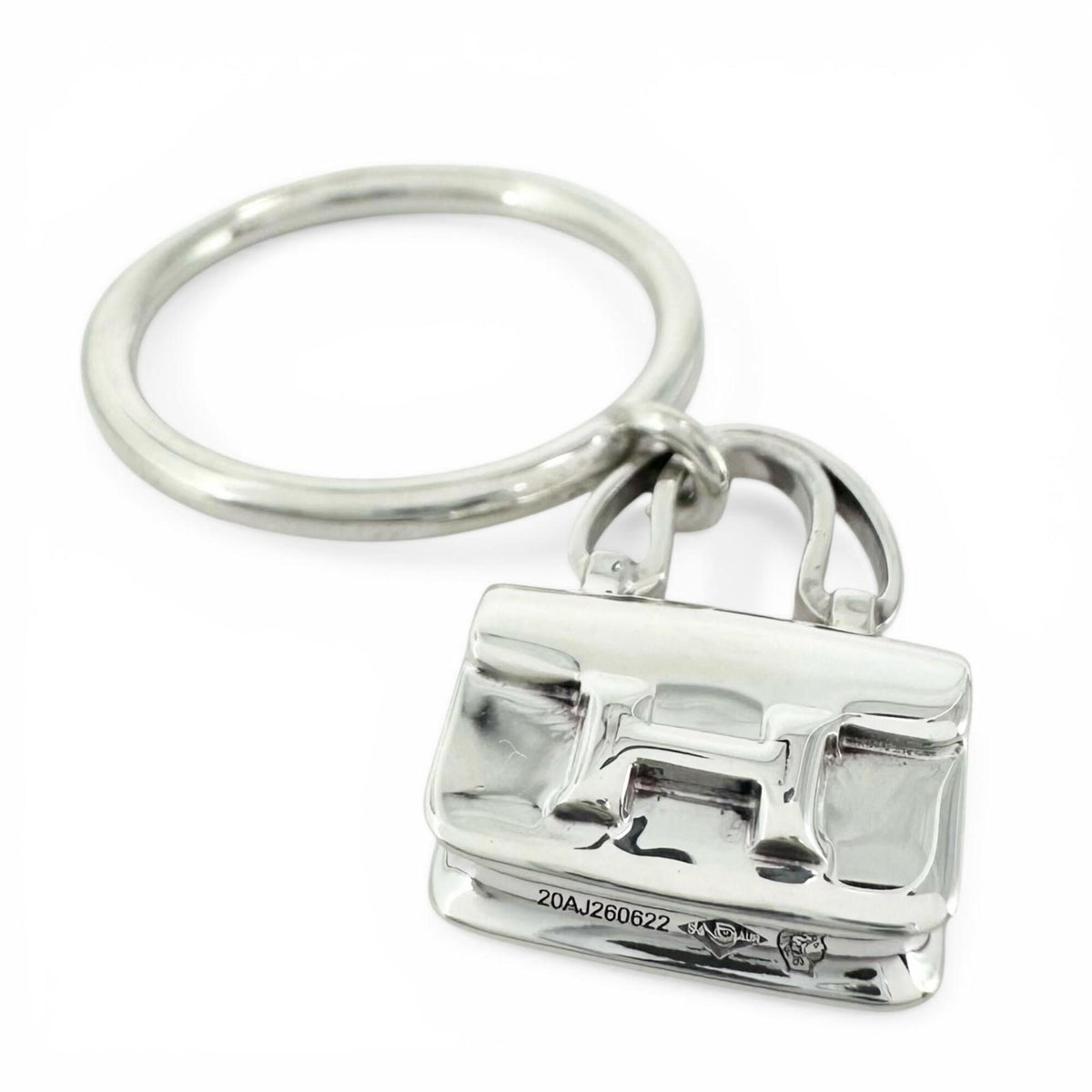 Hermes Silver Silver 925 Band Ring (Pre-Owned)