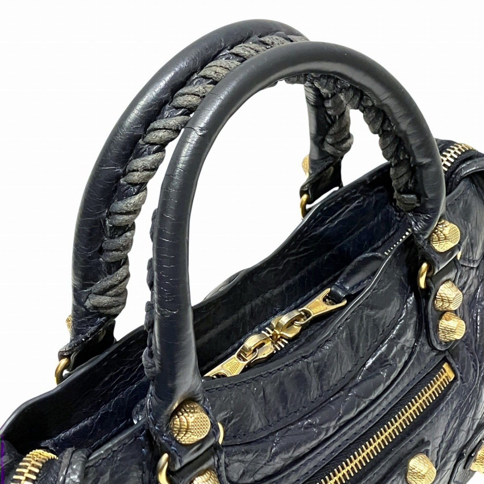 Balenciaga Navy Leather Handbag (Pre-Owned)