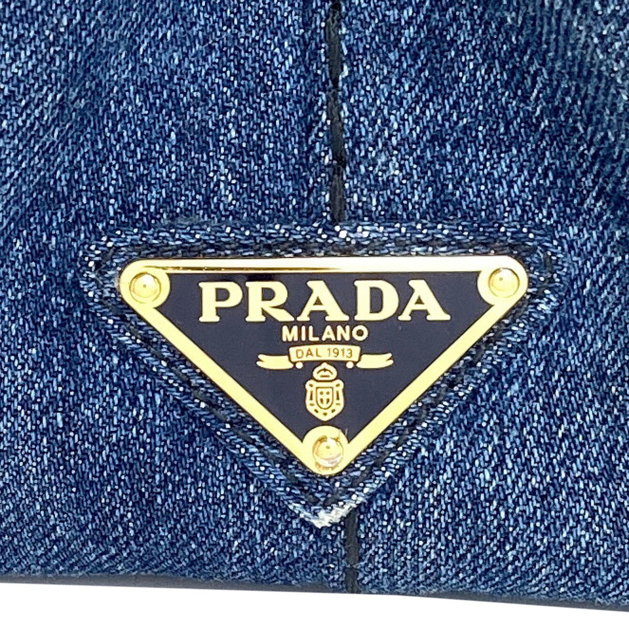 Prada Blue Denim Handbag (Pre-Owned)