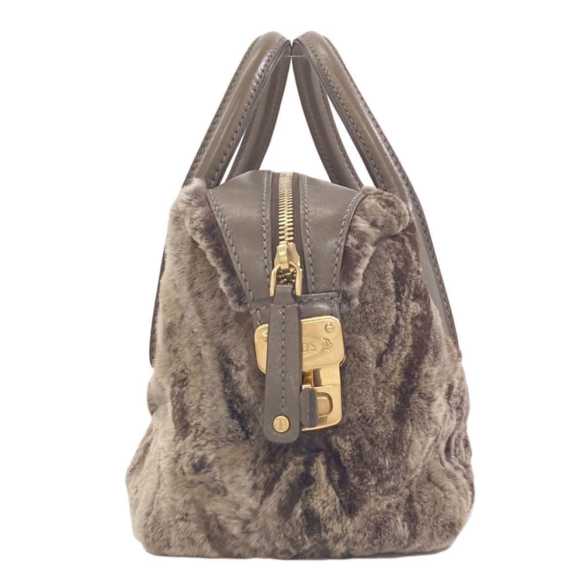 Tod's Brown Fur Handbag (Pre-Owned)
