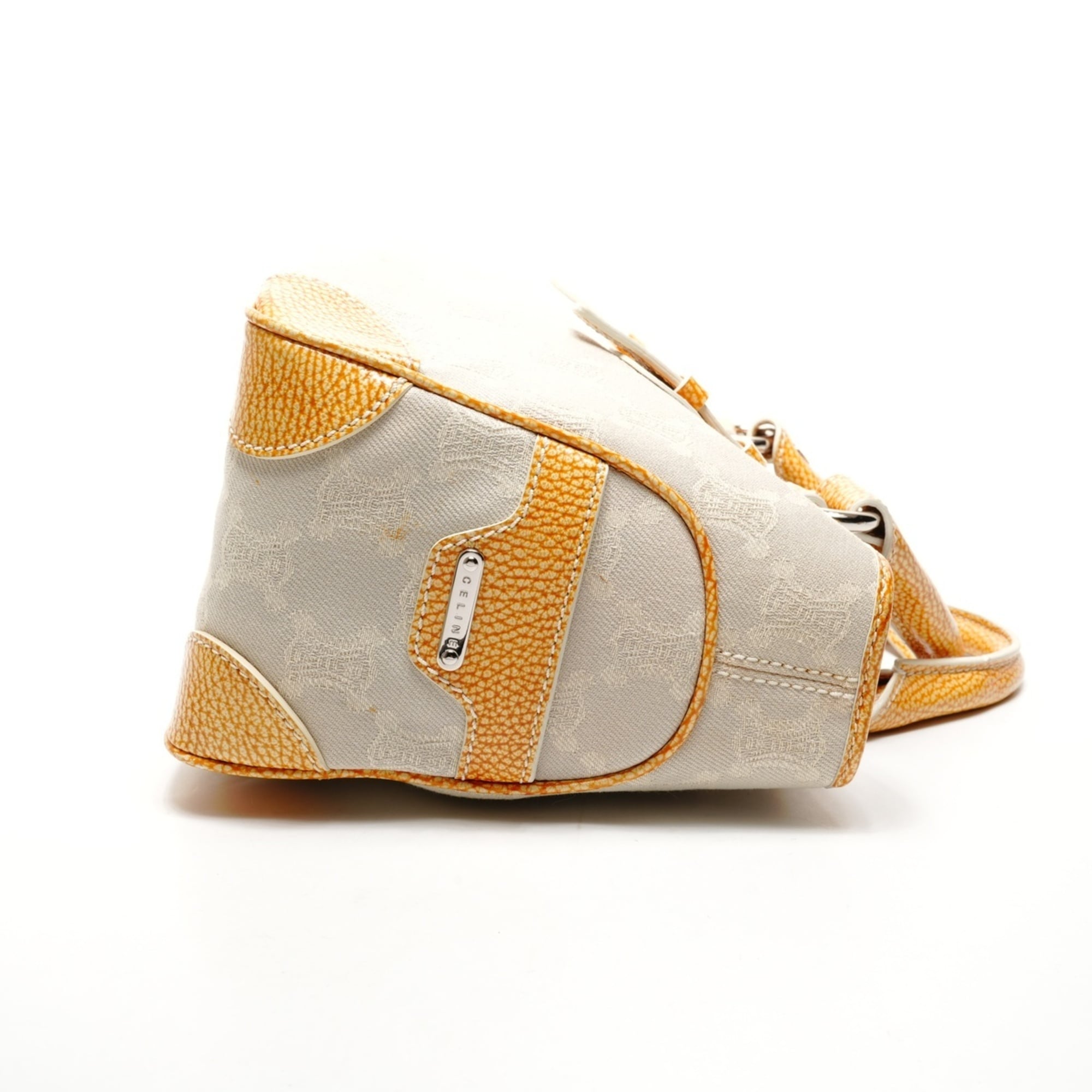 Celine Boogie Beige Canvas Handbag (Pre-Owned)
