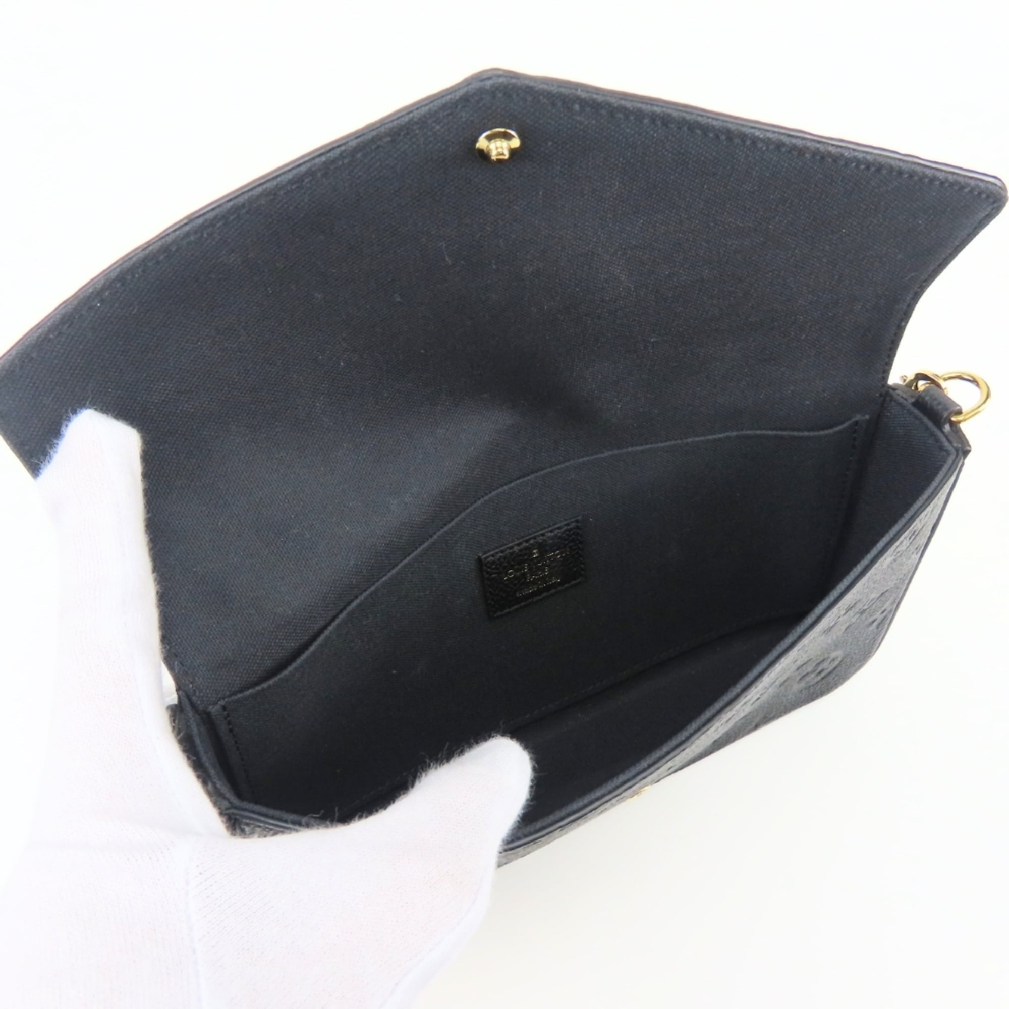 Louis Vuitton Noir Monogram Empreinte Pouch Shoulder Bag (Pre-Owned)