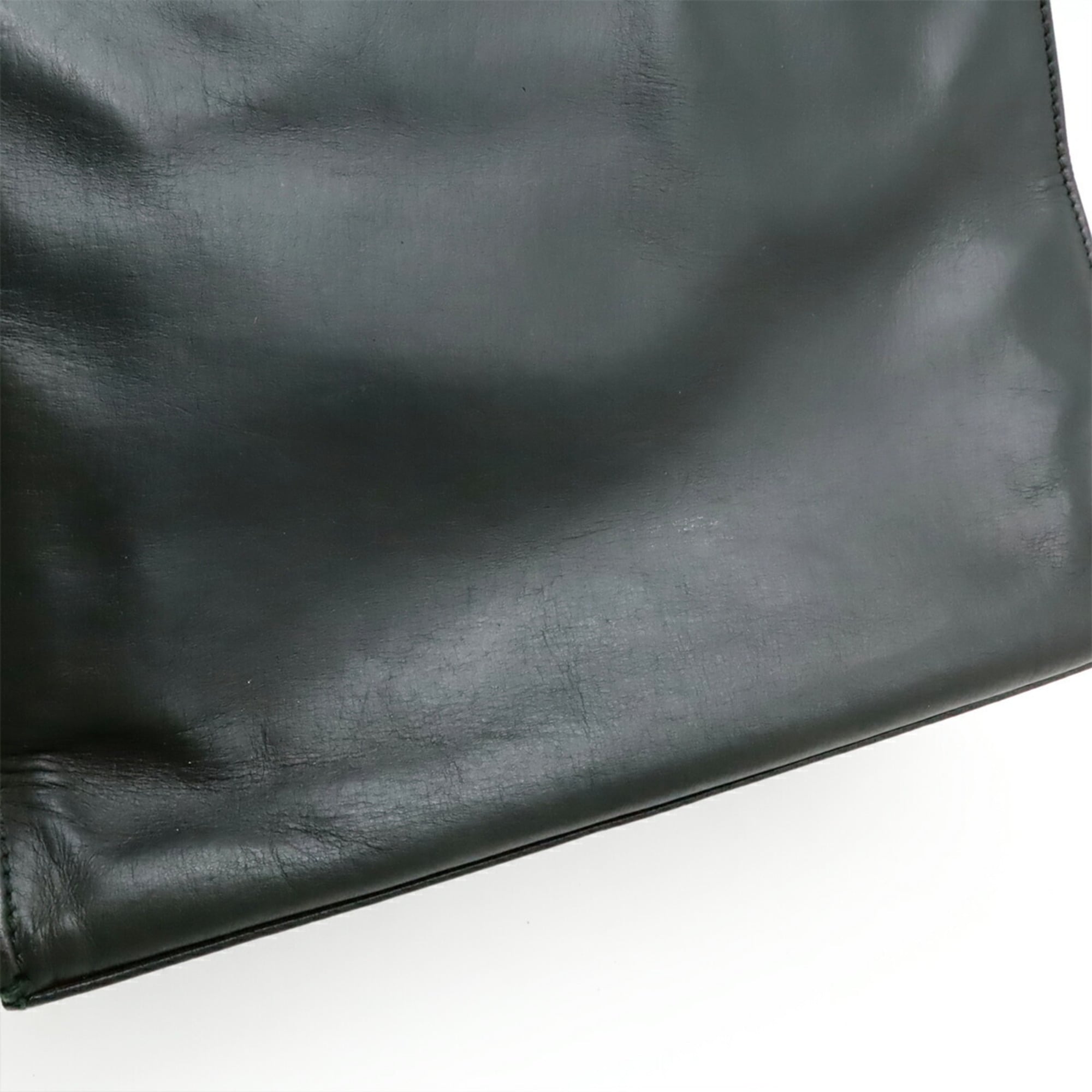 Balenciaga Dark Green Leather Handbag Shoulder Bag (Pre-Owned)
