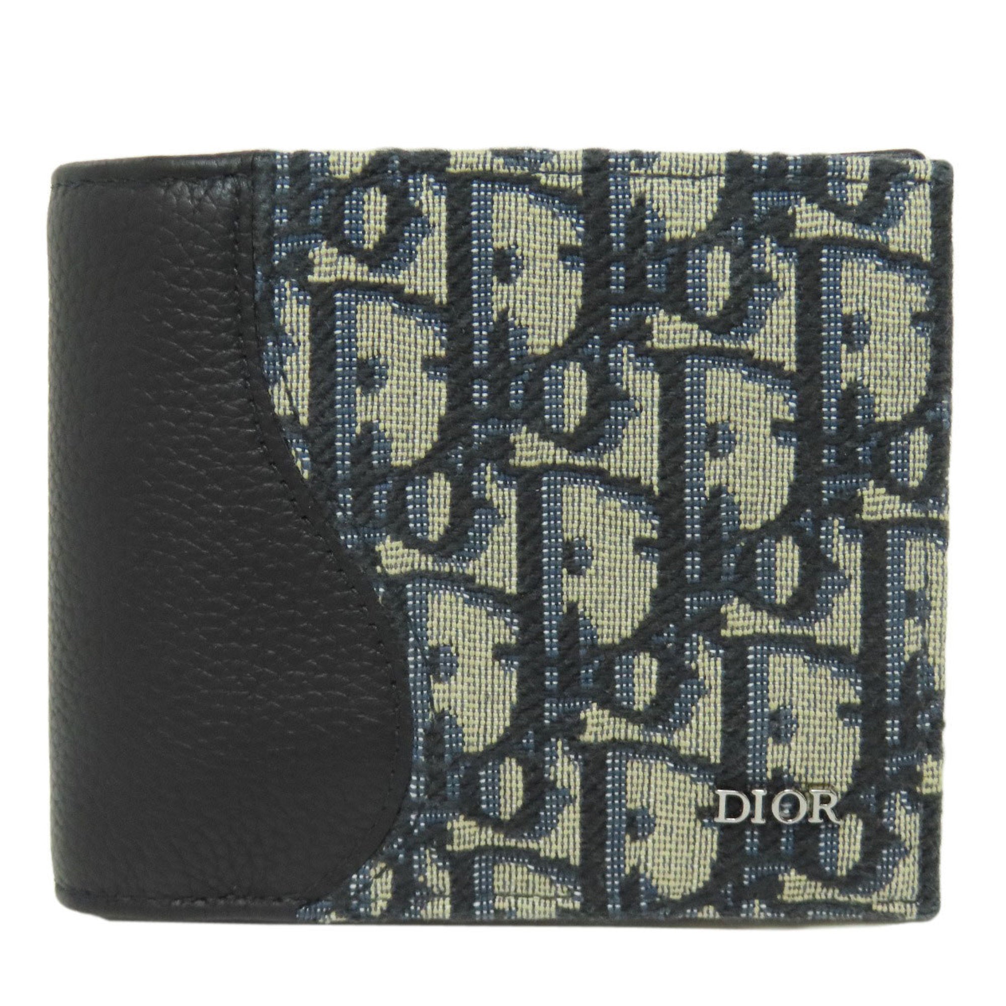 Christian Dior Black Canvas Wallet (Bi-Fold) (Pre-Owned)