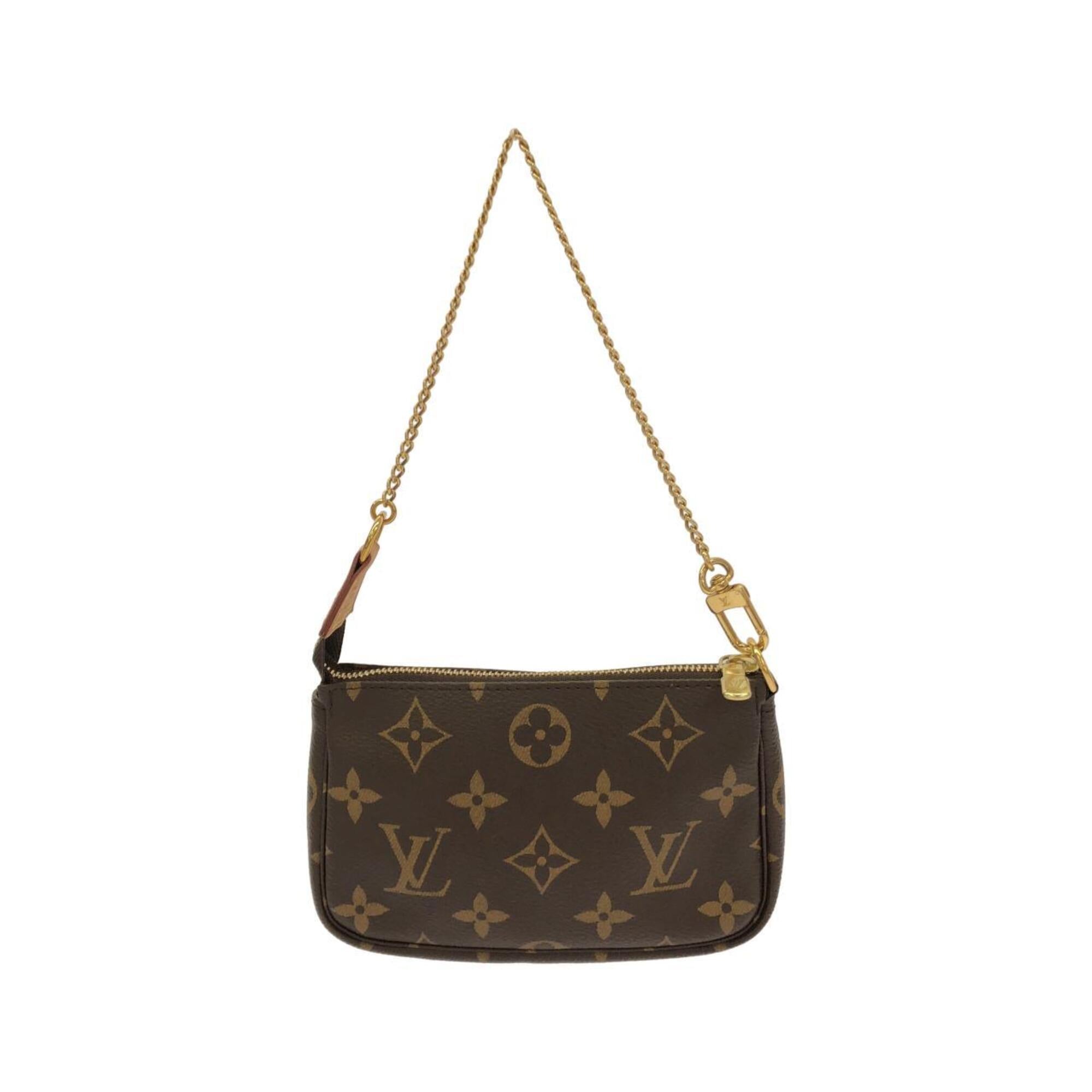 Louis Vuitton Marron Coated Canvas Pochette Pouch (Pre-Owned)