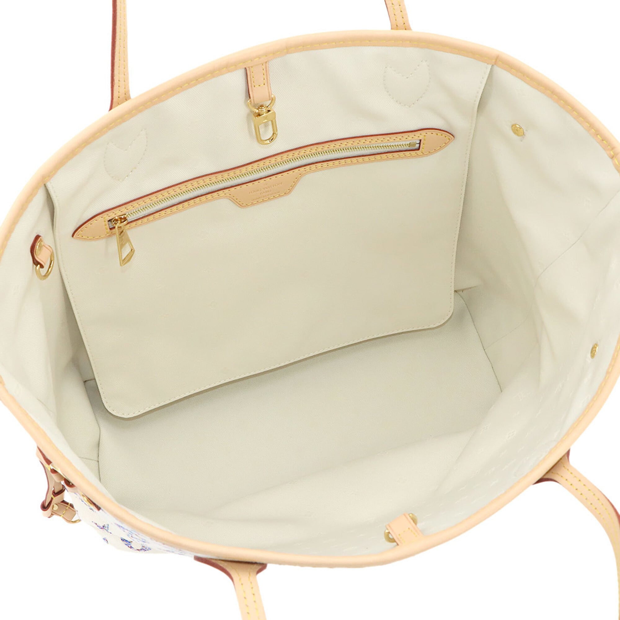 Louis Vuitton Multi-Color White Jacquard Handbag Tote Bag (Pre-Owned)