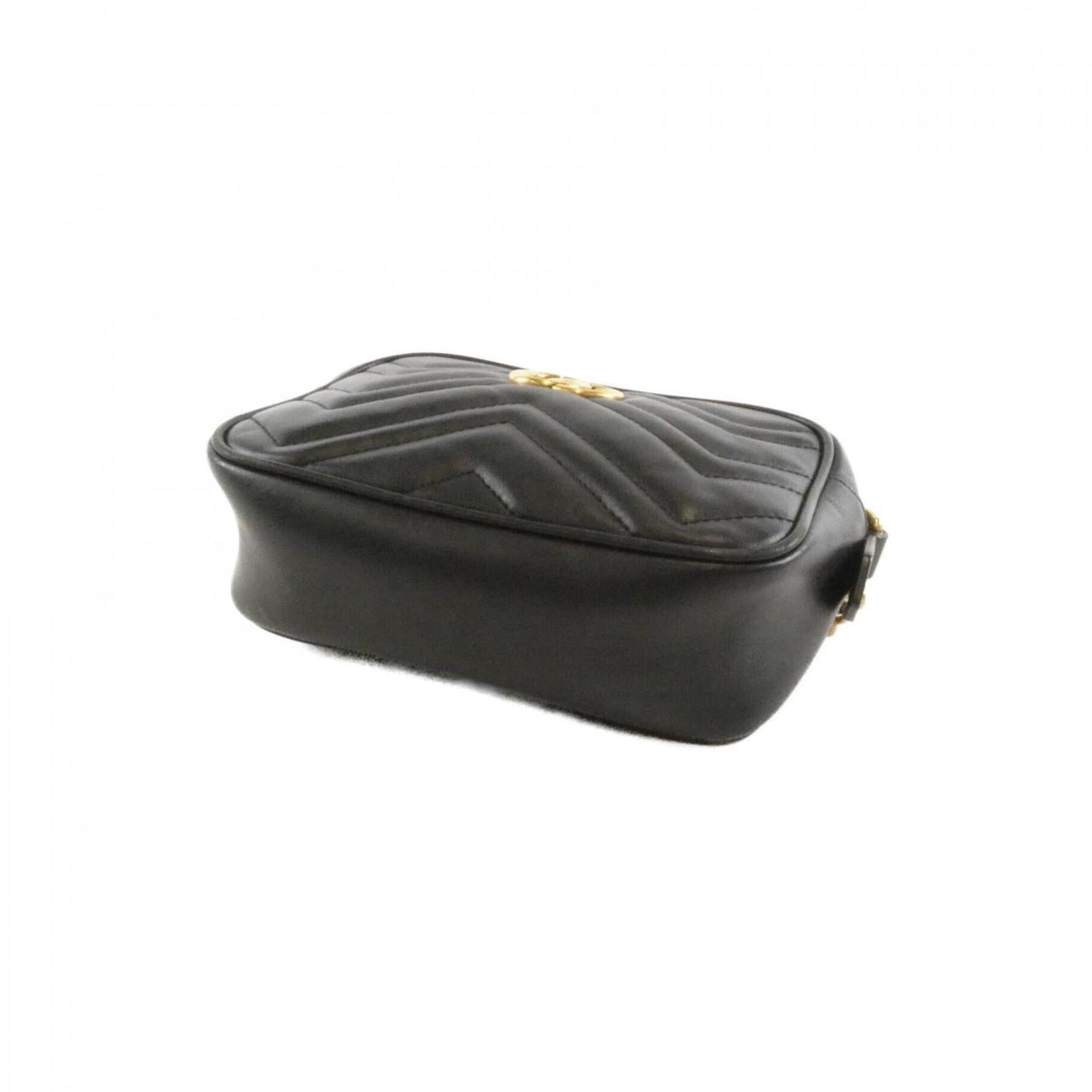 Gucci Gg Marmont Black Quilting Shoulder Bag (Pre-Owned)