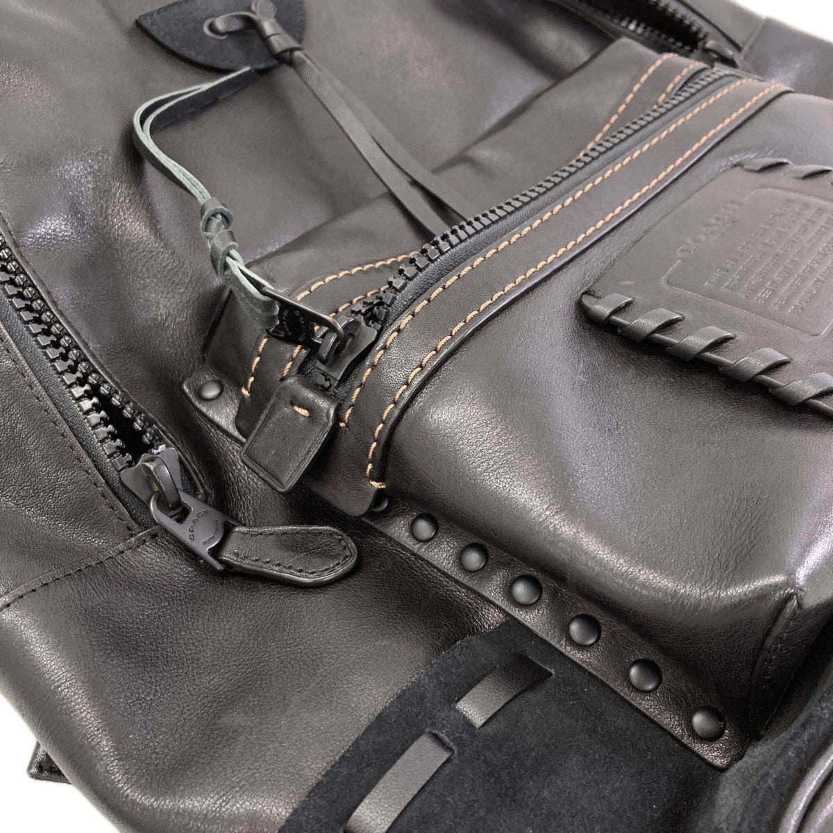 Coach Black Leather Backpack (Pre-Owned)