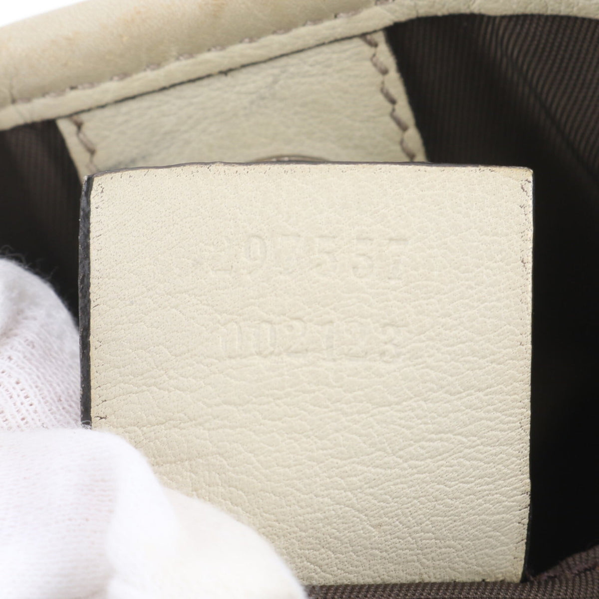 Gucci Beige Leather Coated Canvas Handbag Tote Bag (Pre-Owned)