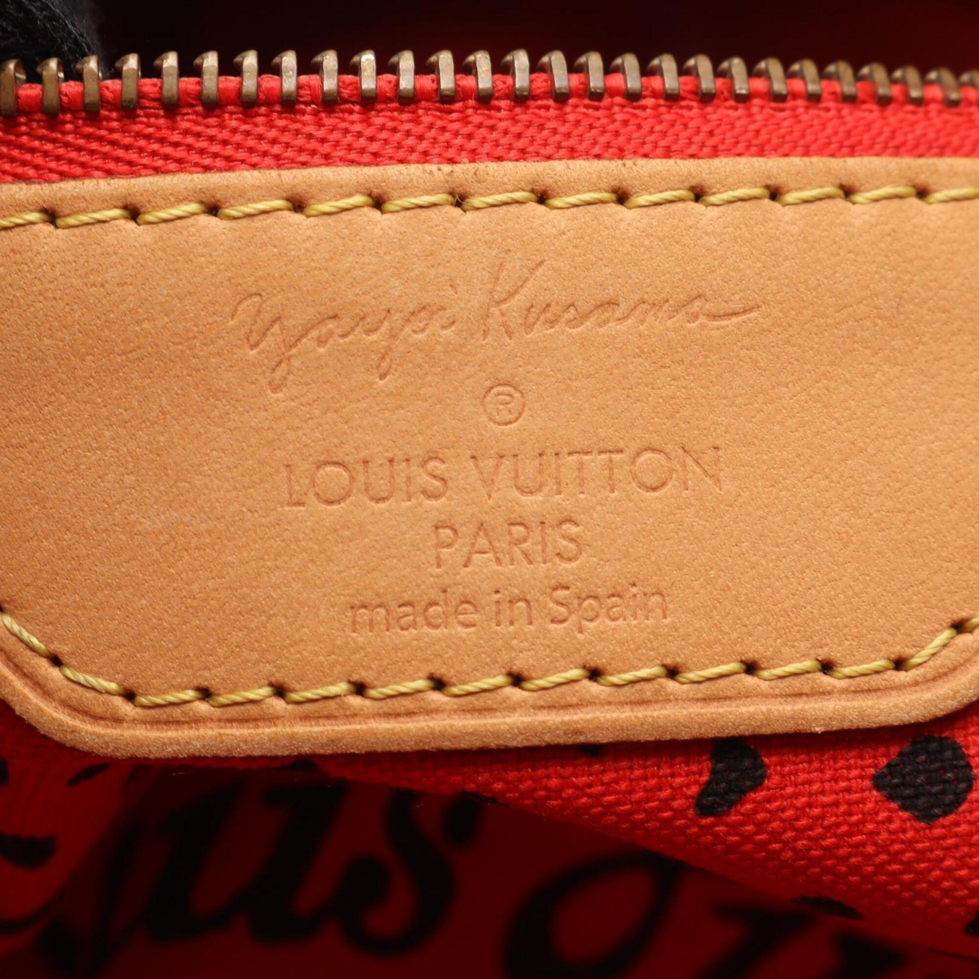Louis Vuitton Brown Red Color Coated Canvas Leather Handbag Tote Bag (Pre-Owned)