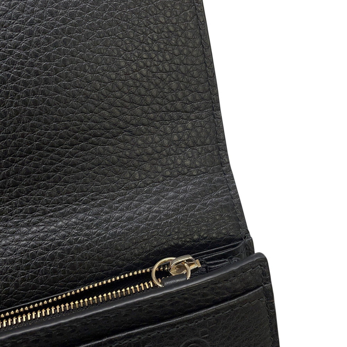 Gucci Black Leather Long Wallet (Bi-Fold) (Pre-Owned)