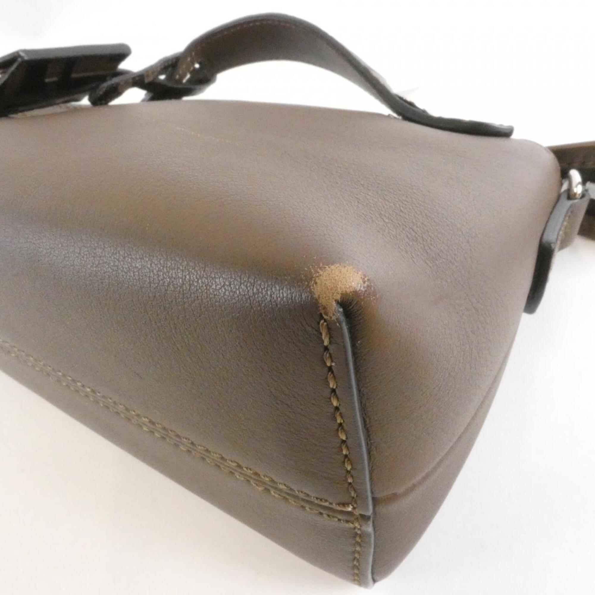 Fendi Brown Leather Handbag (Pre-Owned)
