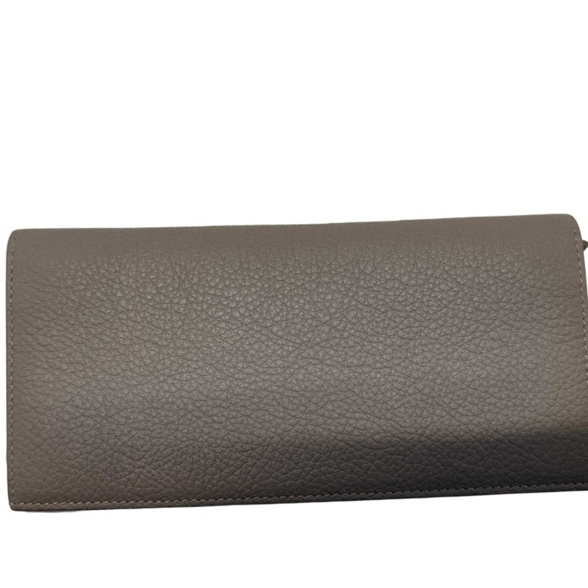 Dior Homme Gray Leather Long Wallet (Bi-Fold) (Pre-Owned)