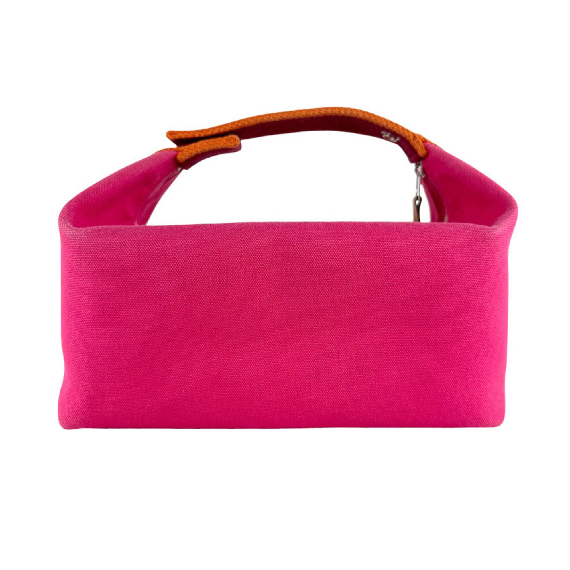 Hermes Pink Canvas Handbag Pouch (Pre-Owned)