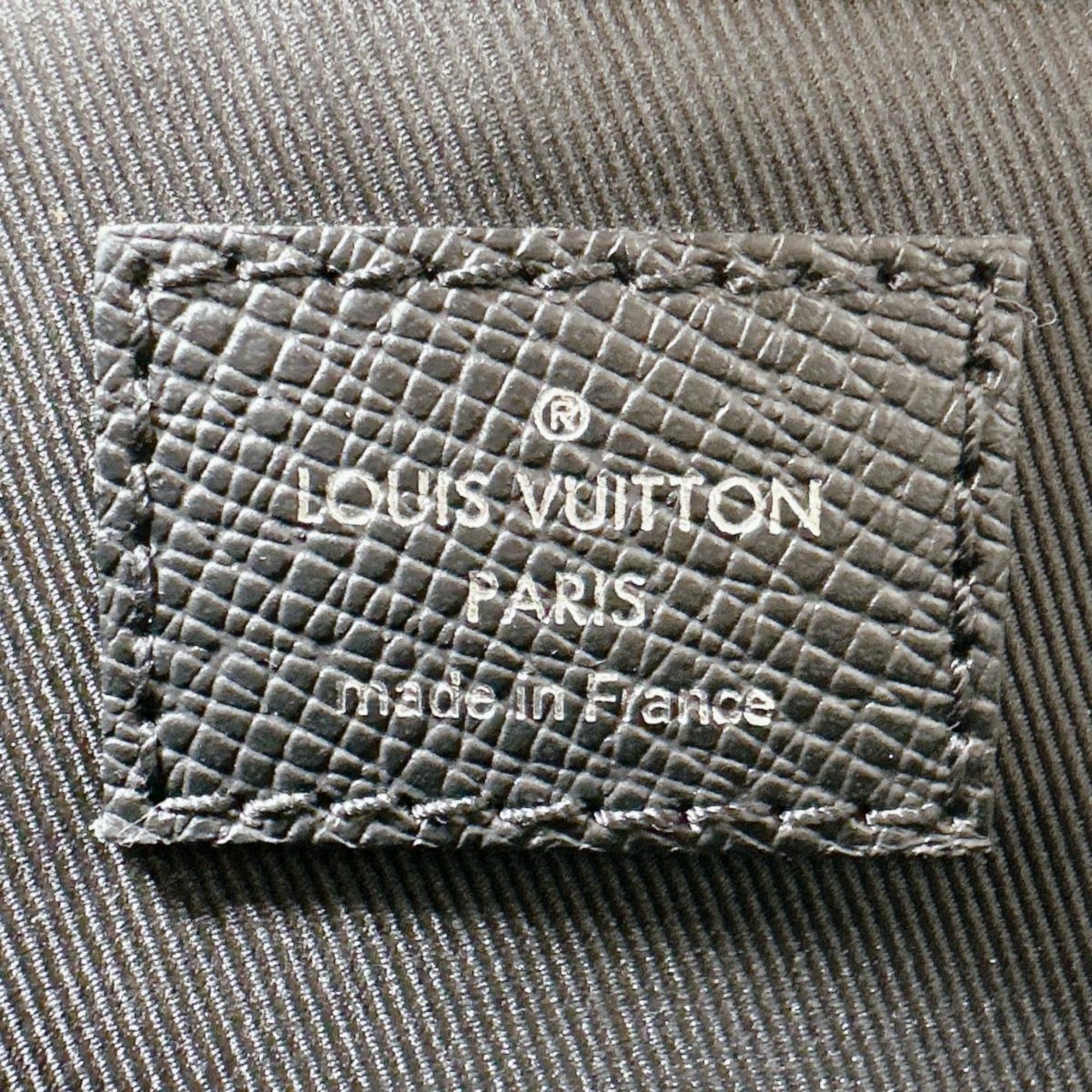 Louis Vuitton Ardoise Black Taiga Leather Briefcase Shoulder Bag (Pre-Owned)