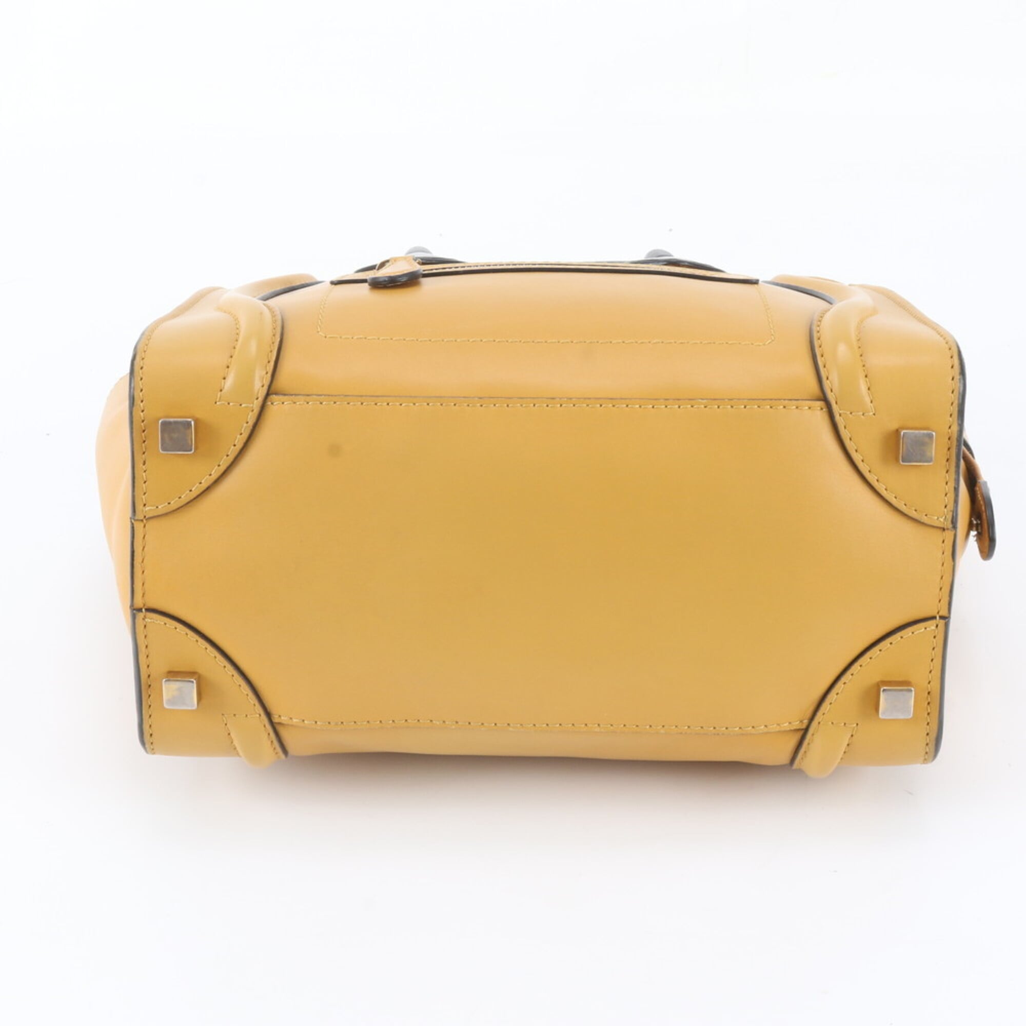 Celine Black Yellow Leather Handbag Tote Bag (Pre-Owned)