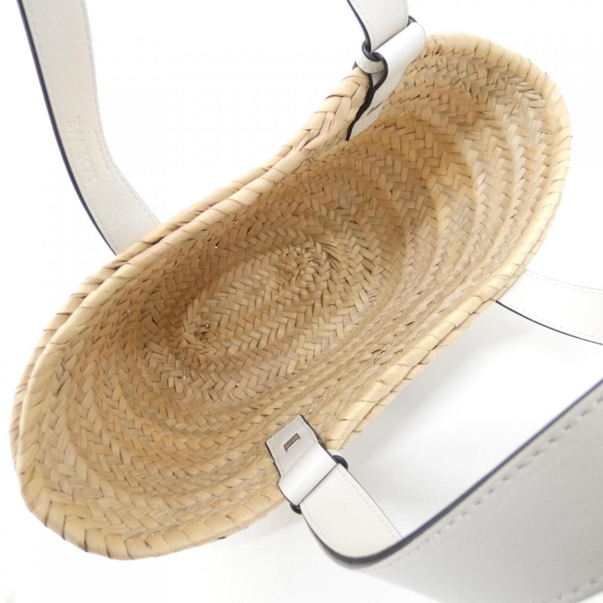 Loewe Beige White Leather Handbag (Pre-Owned)
