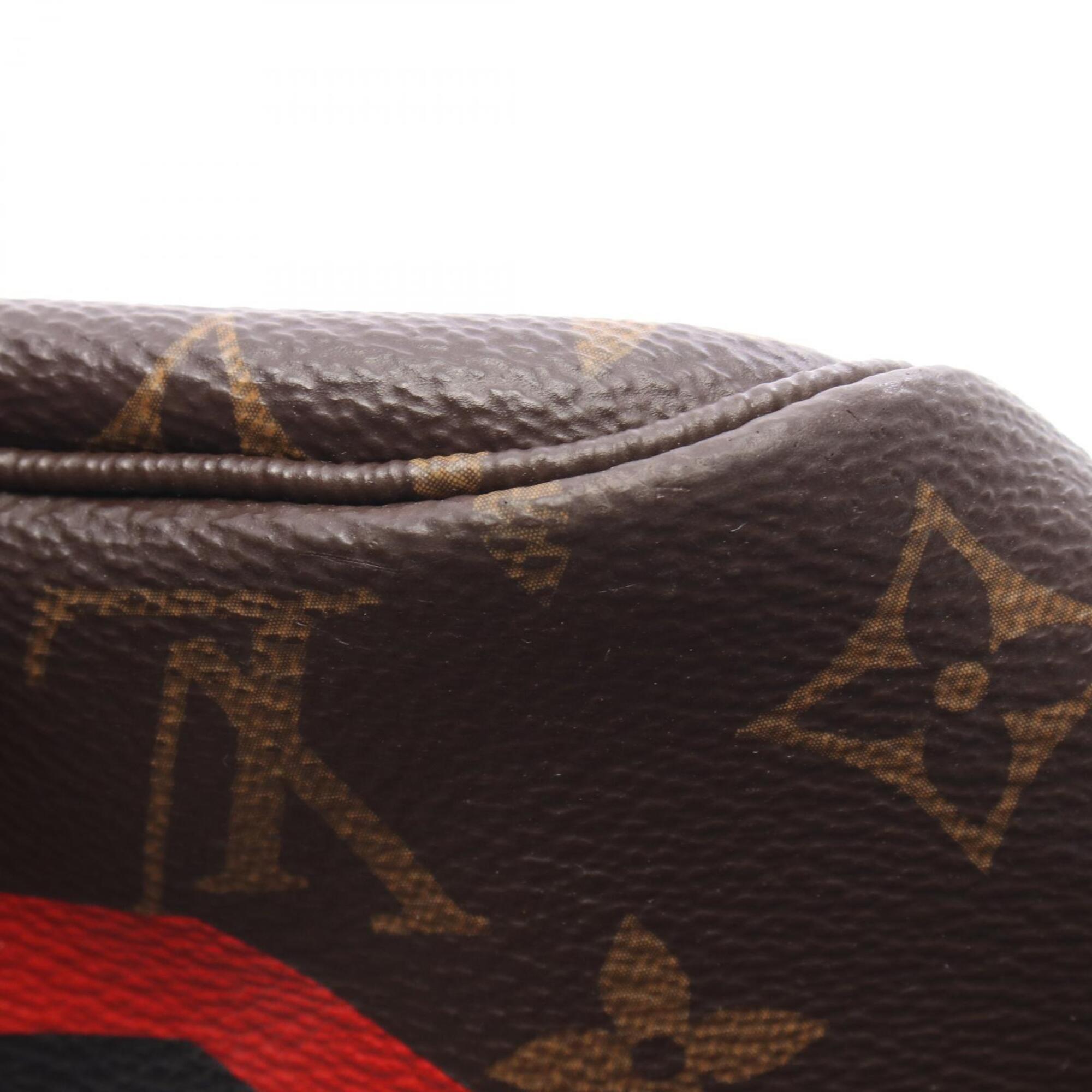 Louis Vuitton Brown Multi-Color Coated Canvas Monogram Pvc Leather Handbag Pouch Tote Bag (Pre-Owned)