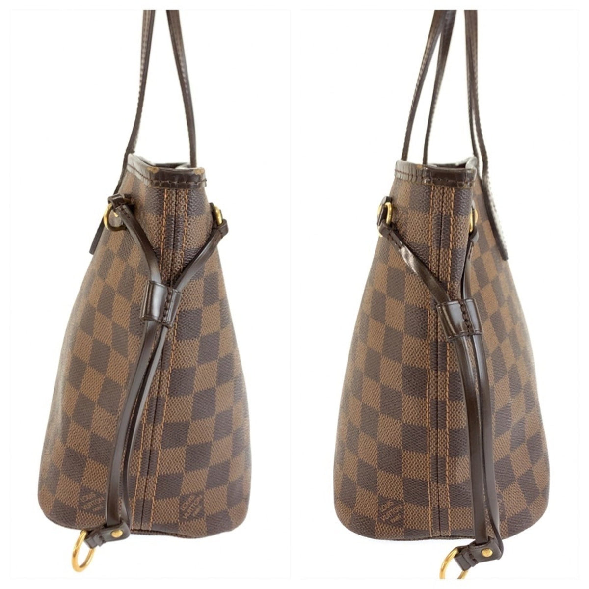 Louis Vuitton Brown Damier Canvas Pvc Leather Handbag Tote Bag (Pre-Owned)