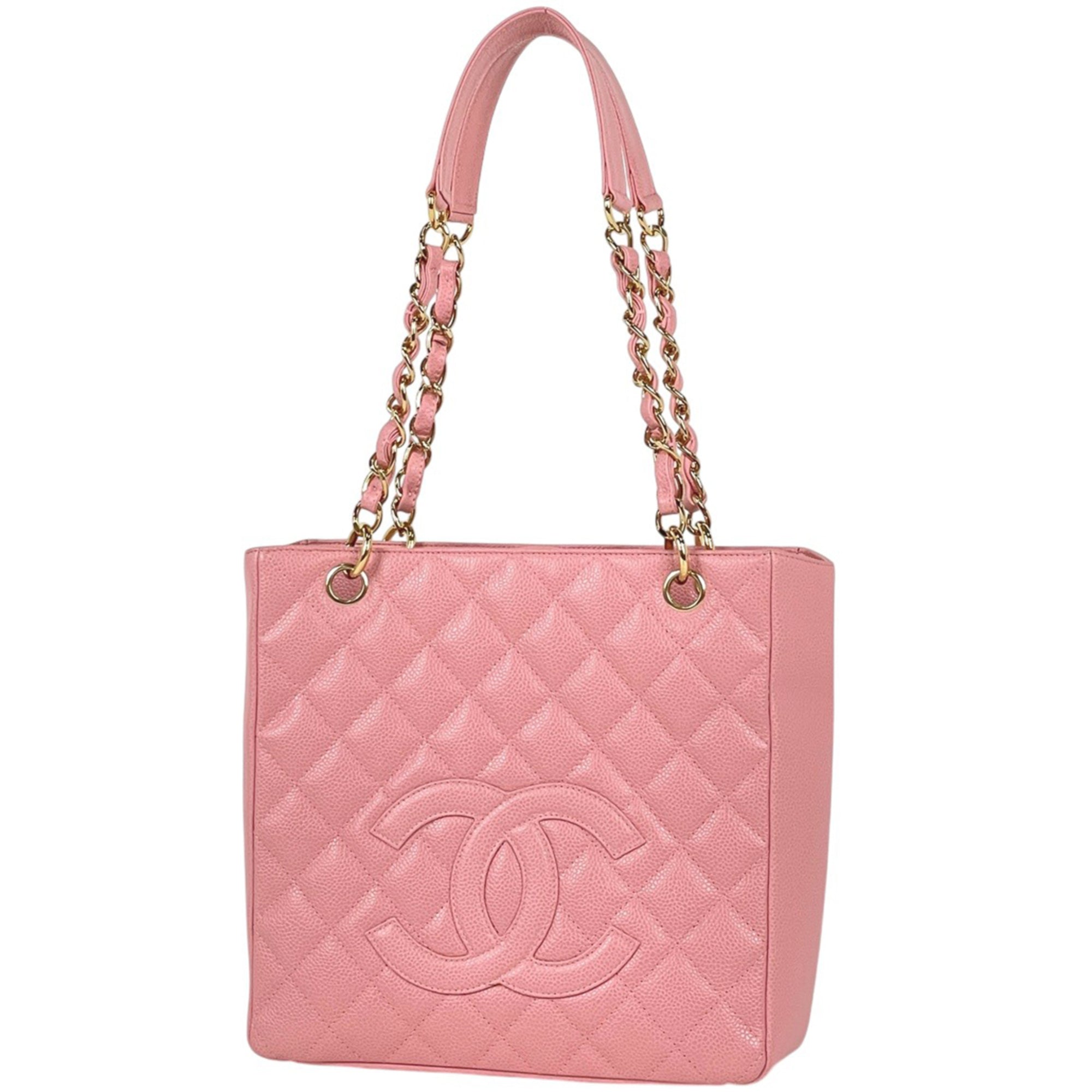 Chanel Matelasse Pink Grained Calfskin Tote Bag (Pre-Owned)