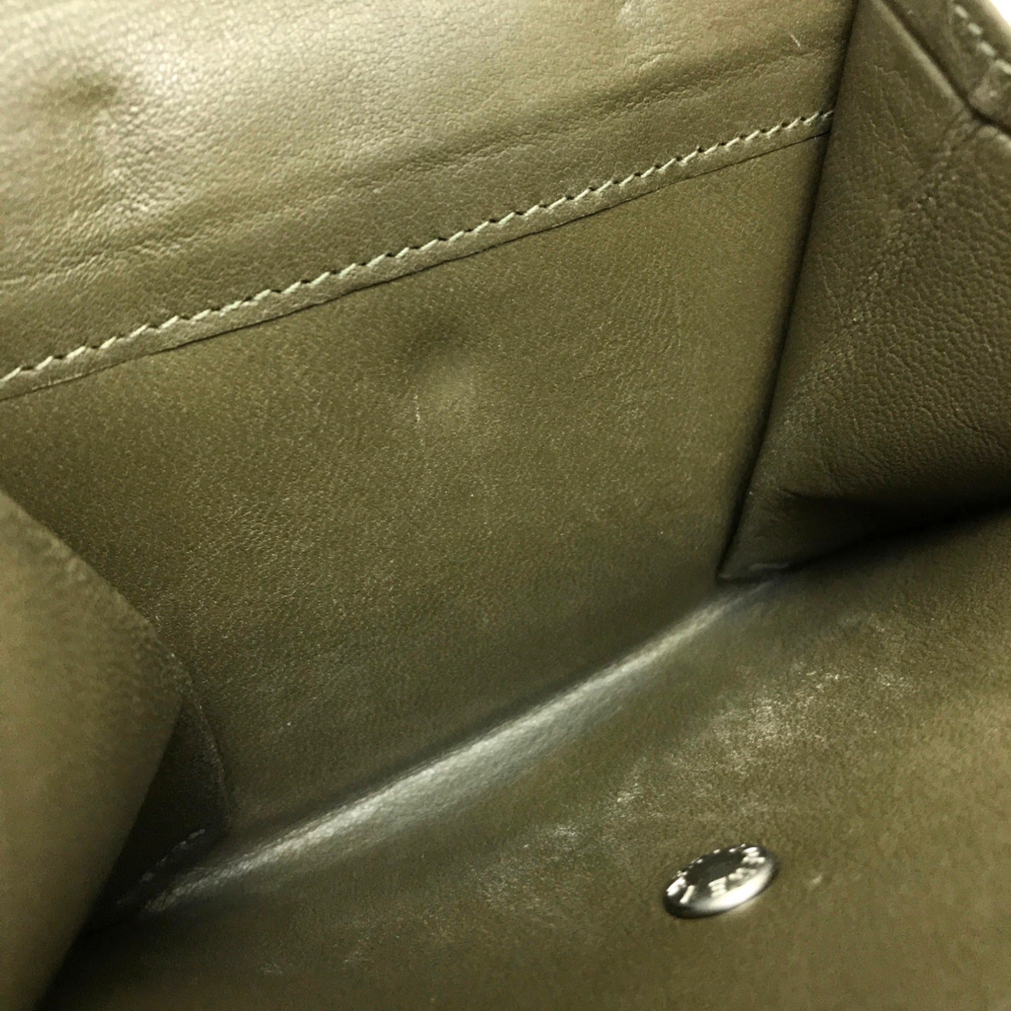Loewe Khaki Leather Wallet (Bi-Fold) (Pre-Owned)