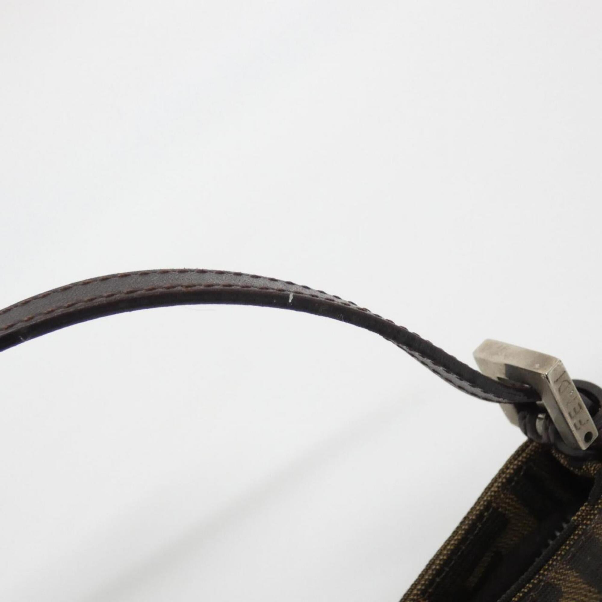 Fendi Brown Canvas Shoulder Bag (Pre-Owned)