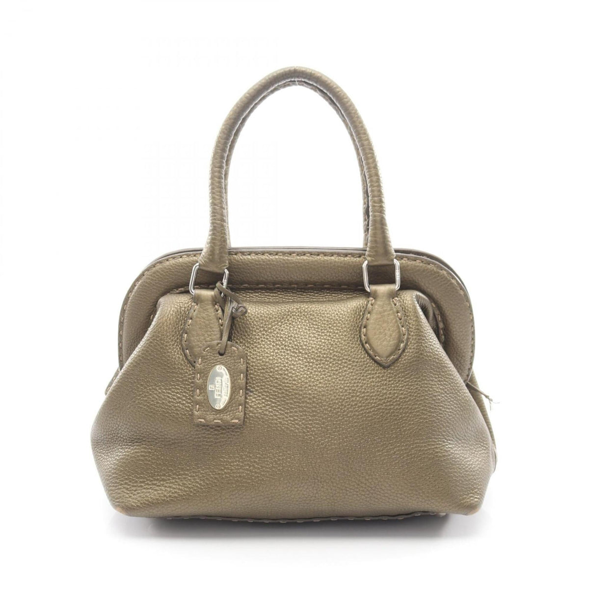 Fendi Khaki Leather Handbag (Pre-Owned)