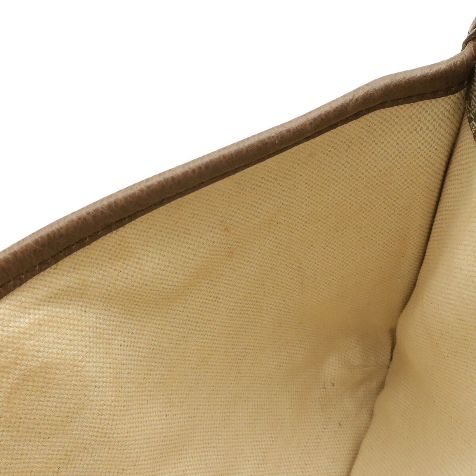 Gucci Sherry Line Beige Brown Green Khaki Red Color Gg Supreme Canvas Pvc Coated Canvas Leather Fanny Pack Sling Bag (Pre-Owned)