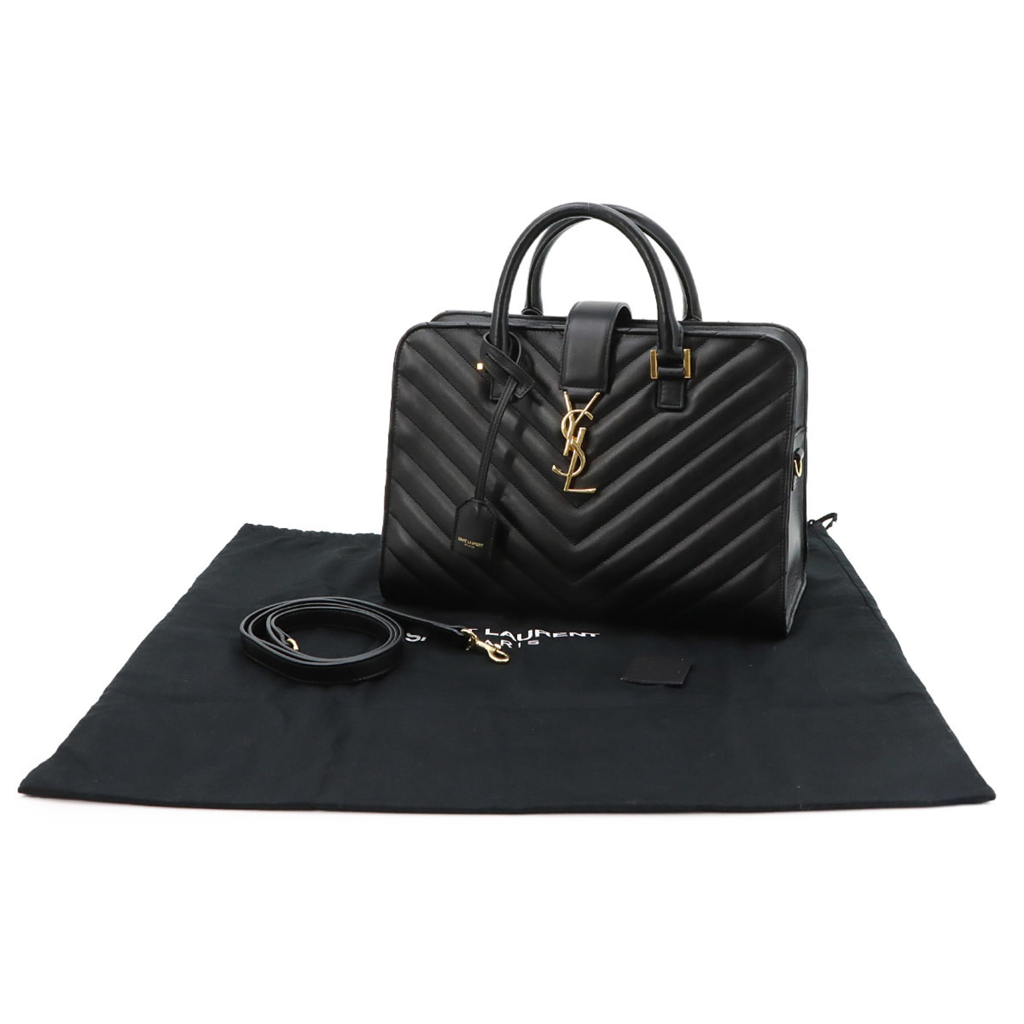 Saint Laurent Black Leather Handbag (Pre-Owned)