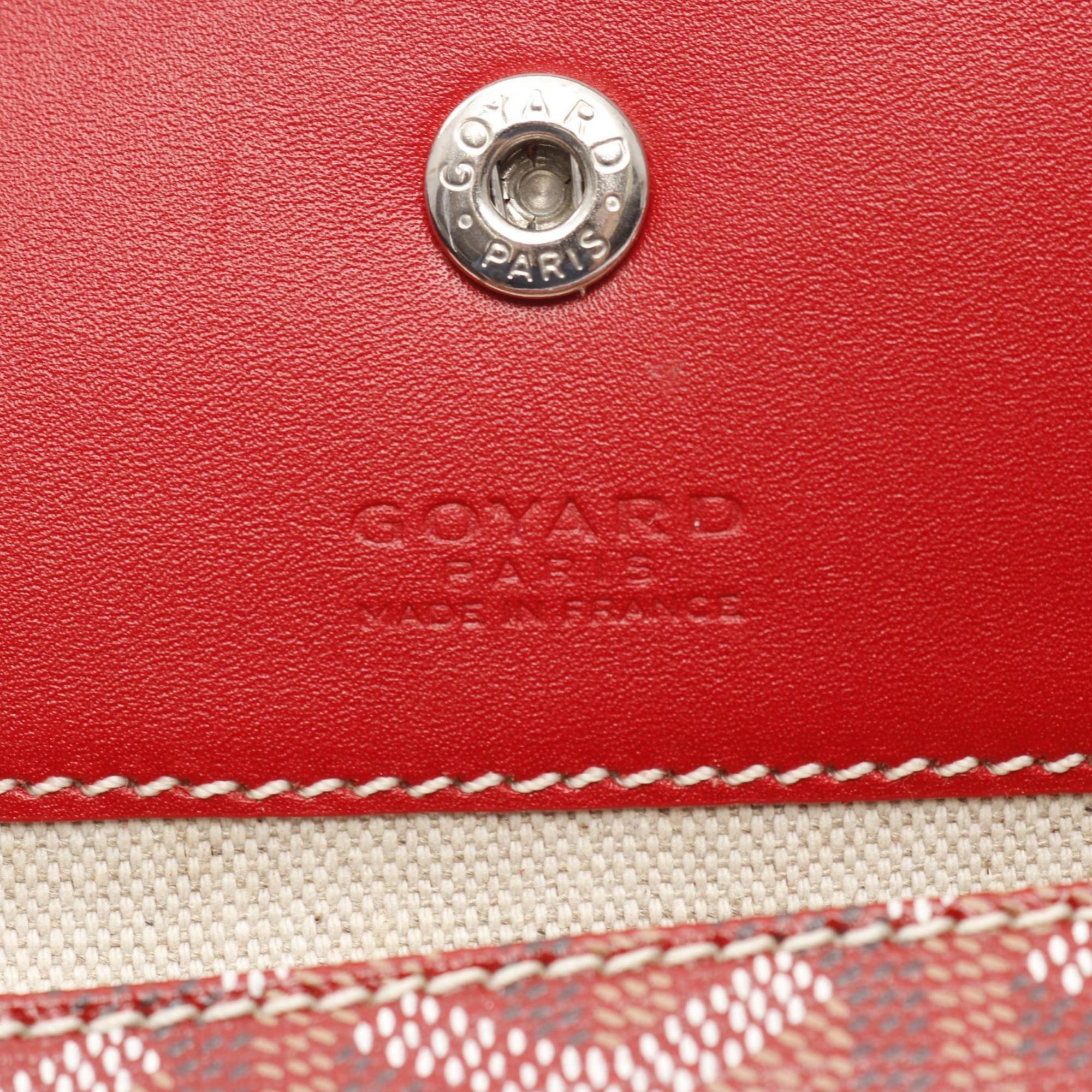 Goyard Multi-Color Red Color Coated Canvas Pvc Leather Tote Bag (Pre-Owned)