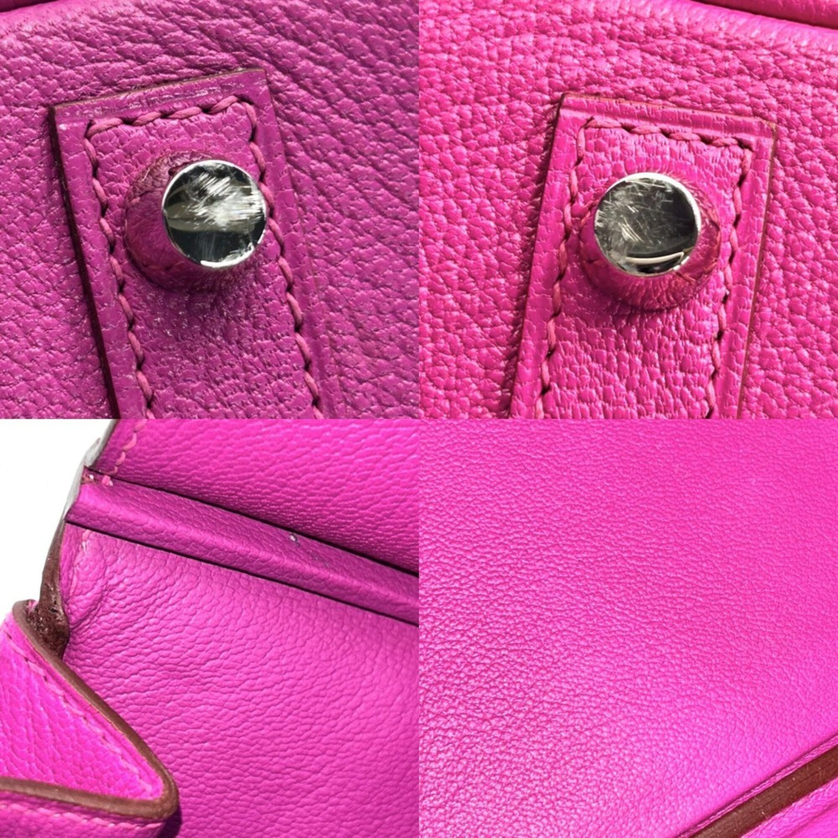 Hermes Purple Chevre Leather Handbag (Pre-Owned)
